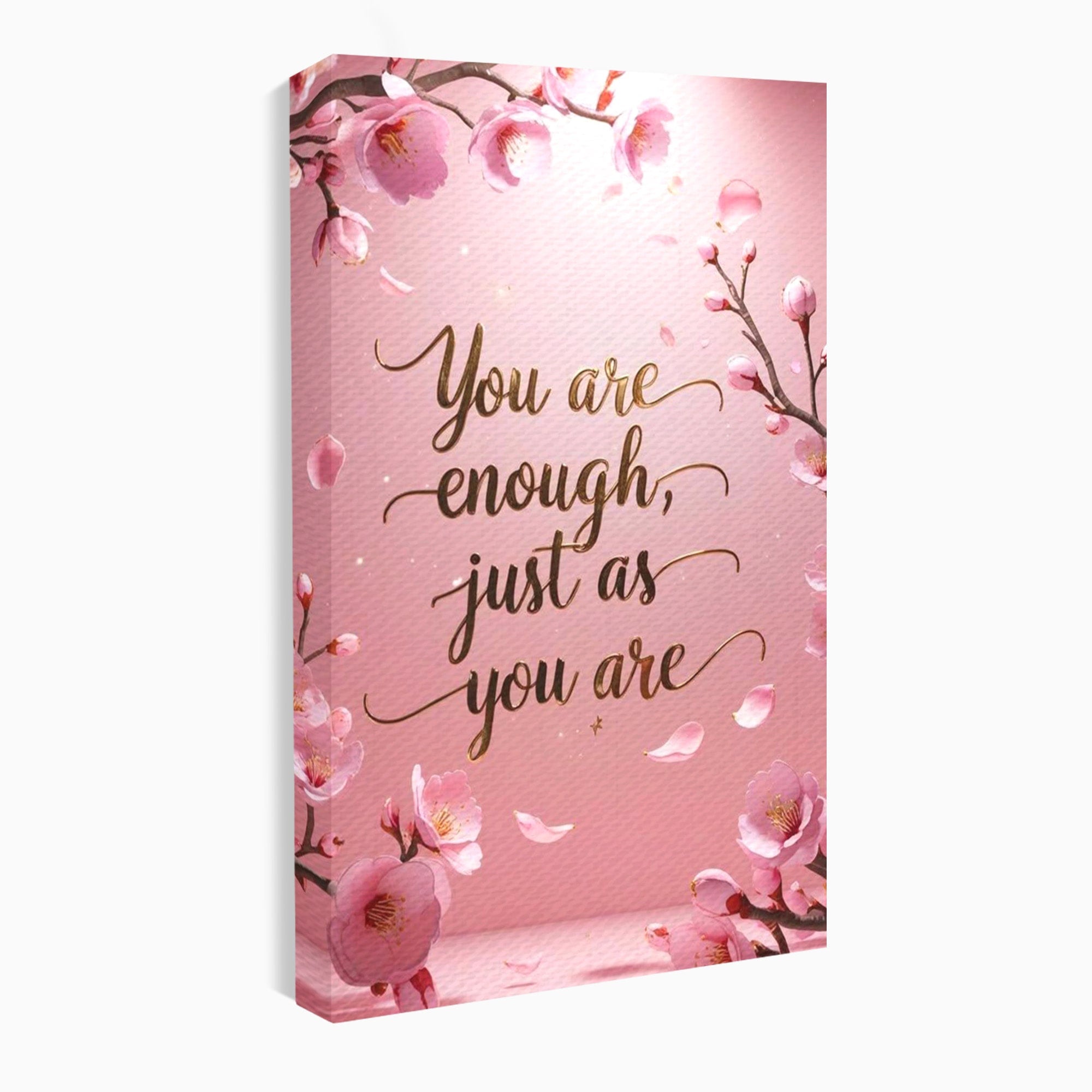 Tablou Canvas Premium LuxCanva® PI1374, Puterea de a fi Tu, Motivational, Flori, Text, Inspirational, Culori Vibrante, Living, Dormitor, Salon