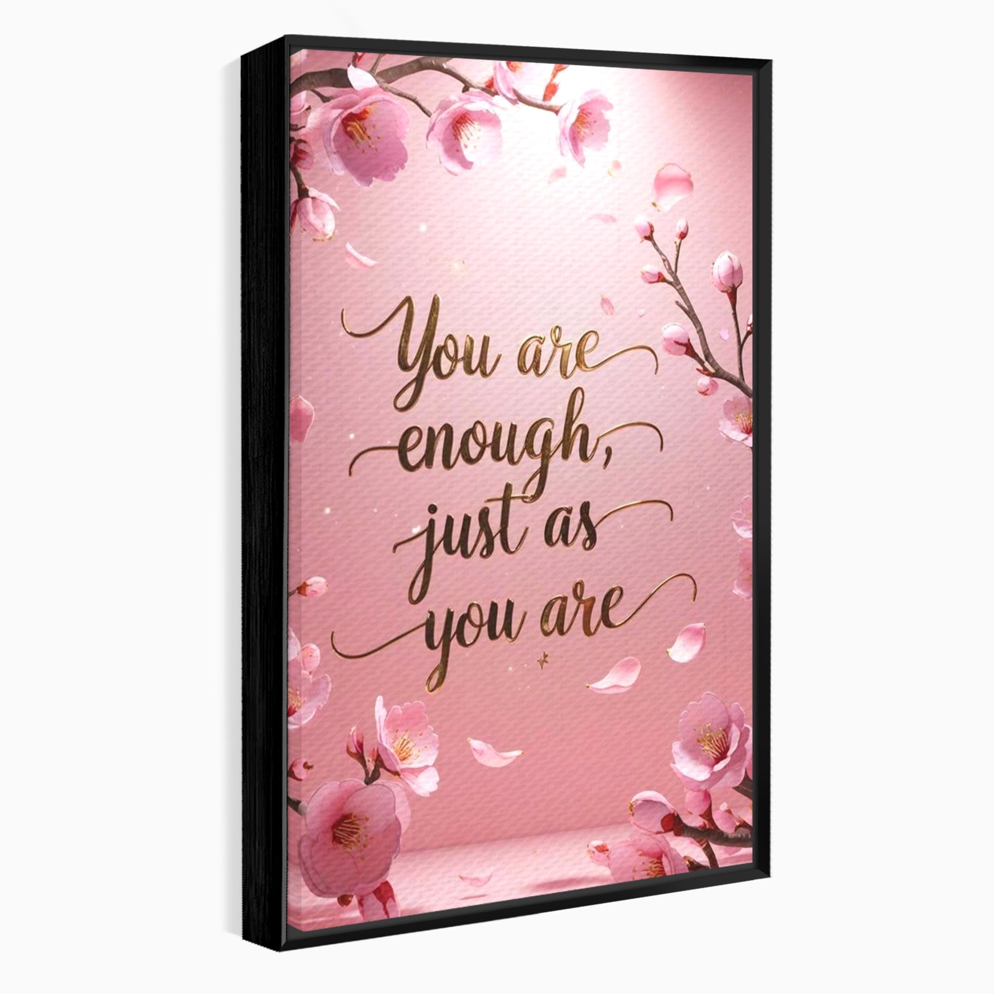 Tablou Canvas Premium LuxCanva® PI1374, Puterea de a fi Tu, Motivational, Flori, Text, Inspirational, Culori Vibrante, Living, Dormitor, Salon