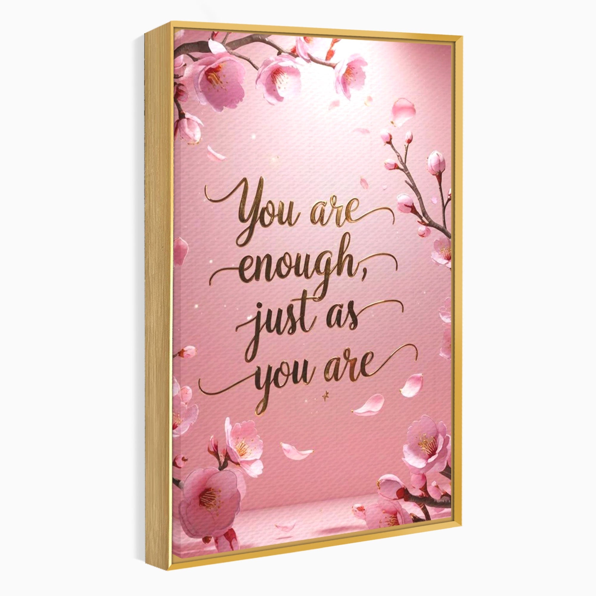 Tablou Canvas Premium LuxCanva® PI1374, Puterea de a fi Tu, Motivational, Flori, Text, Inspirational, Culori Vibrante, Living, Dormitor, Salon