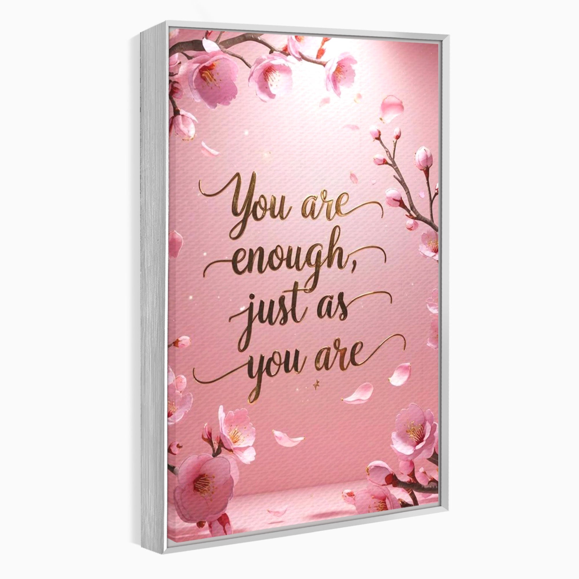 Tablou Canvas Premium LuxCanva® PI1374, Puterea de a fi Tu, Motivational, Flori, Text, Inspirational, Culori Vibrante, Living, Dormitor, Salon