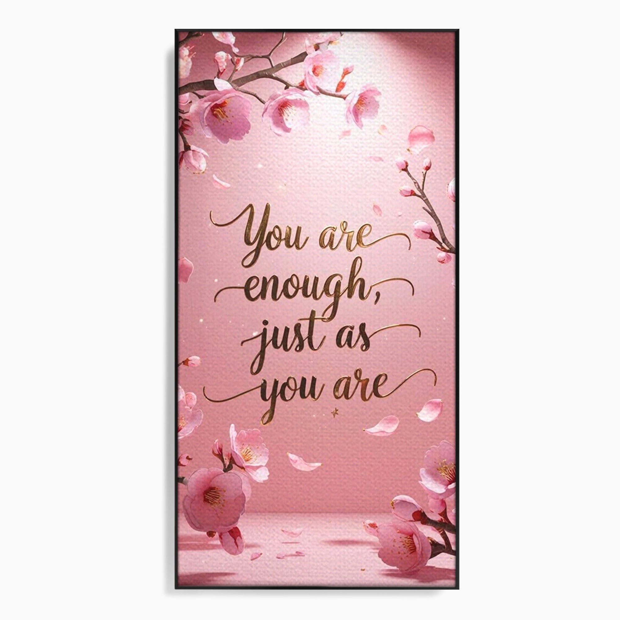 Tablou Canvas Premium LuxCanva® PI1374, Puterea de a fi Tu, Motivational, Flori, Text, Inspirational, Culori Vibrante, Living, Dormitor, Salon