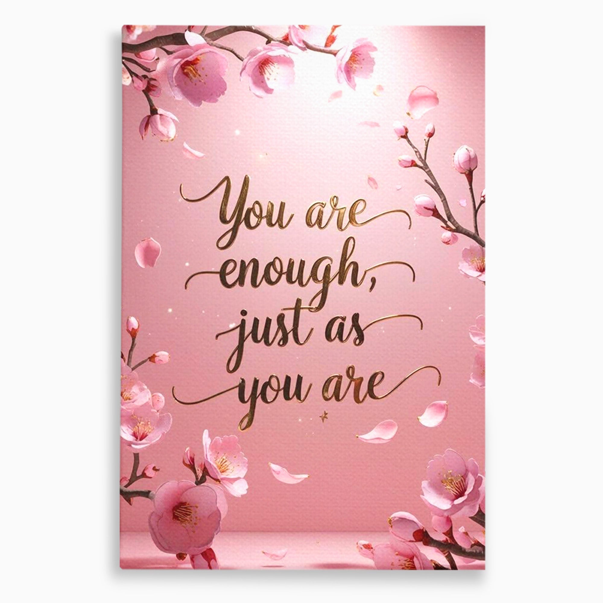 Tablou Canvas Premium LuxCanva® PI1374, Puterea de a fi Tu, Motivational, Flori, Text, Inspirational, Culori Vibrante, Living, Dormitor, Salon