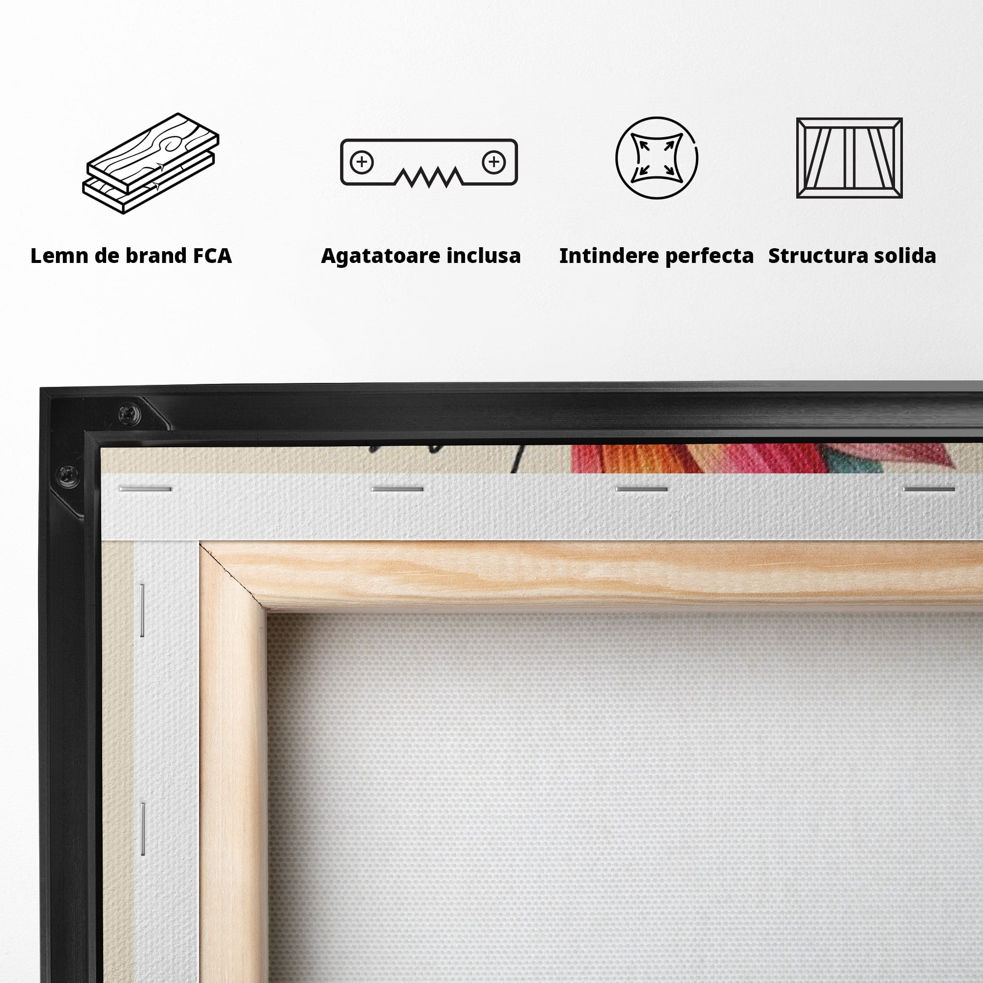 Tablou Canvas Premium LuxCanva® PI1377, Floarea Increderii in Sine, Floare, Motivational, Text, Culori Vibrante, Living, Dormitor, Salon