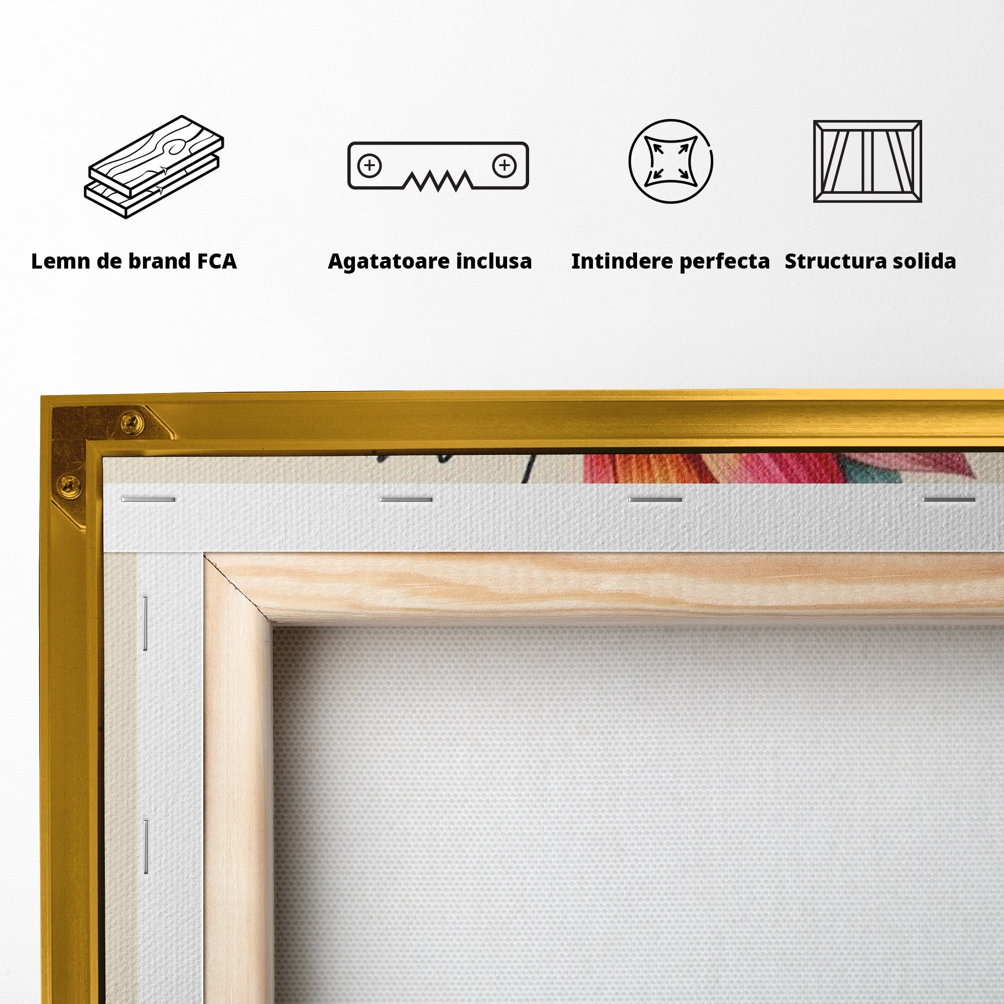 Tablou Canvas Premium LuxCanva® PI1377, Floarea Increderii in Sine, Floare, Motivational, Text, Culori Vibrante, Living, Dormitor, Salon