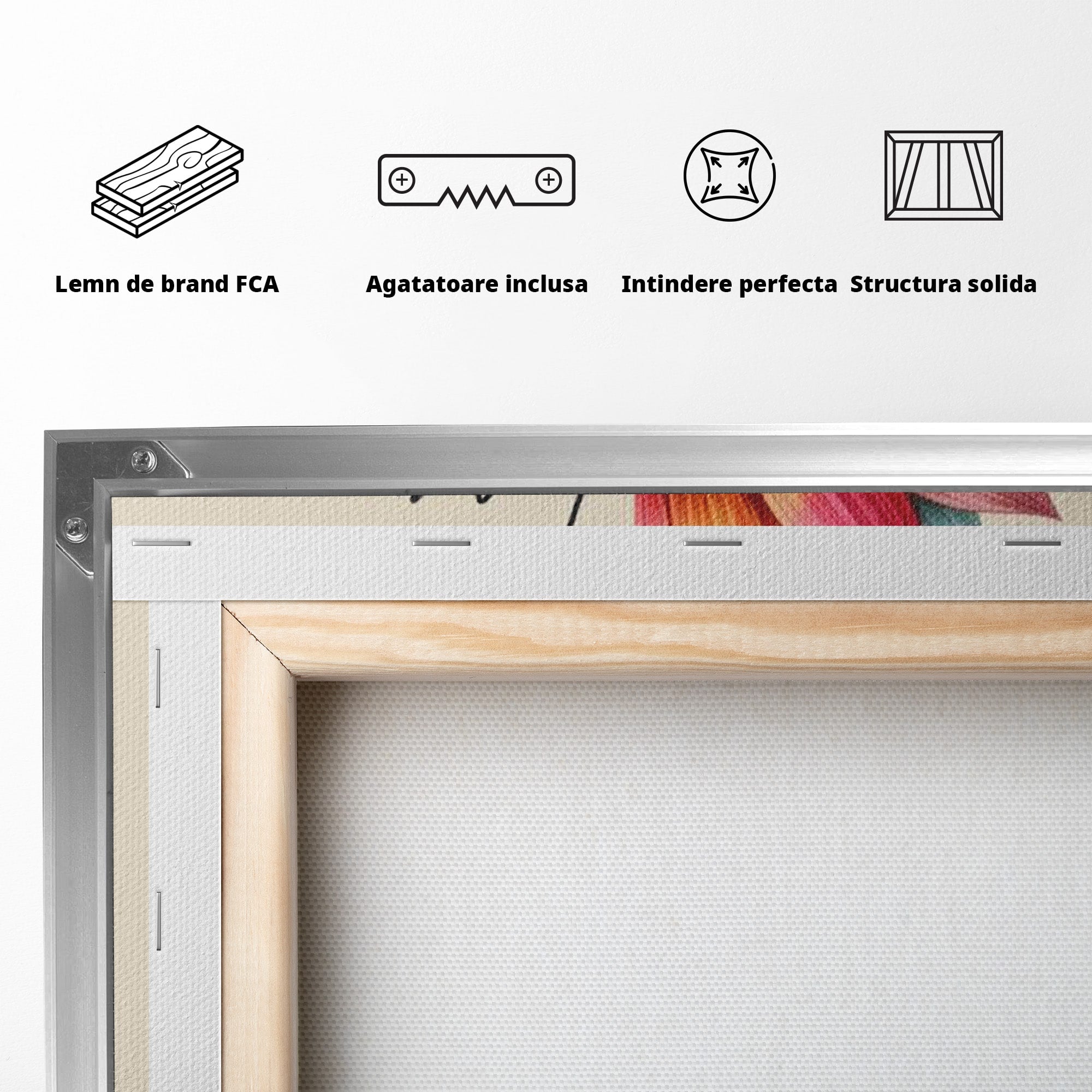 Tablou Canvas Premium LuxCanva® PI1377, Floarea Increderii in Sine, Floare, Motivational, Text, Culori Vibrante, Living, Dormitor, Salon