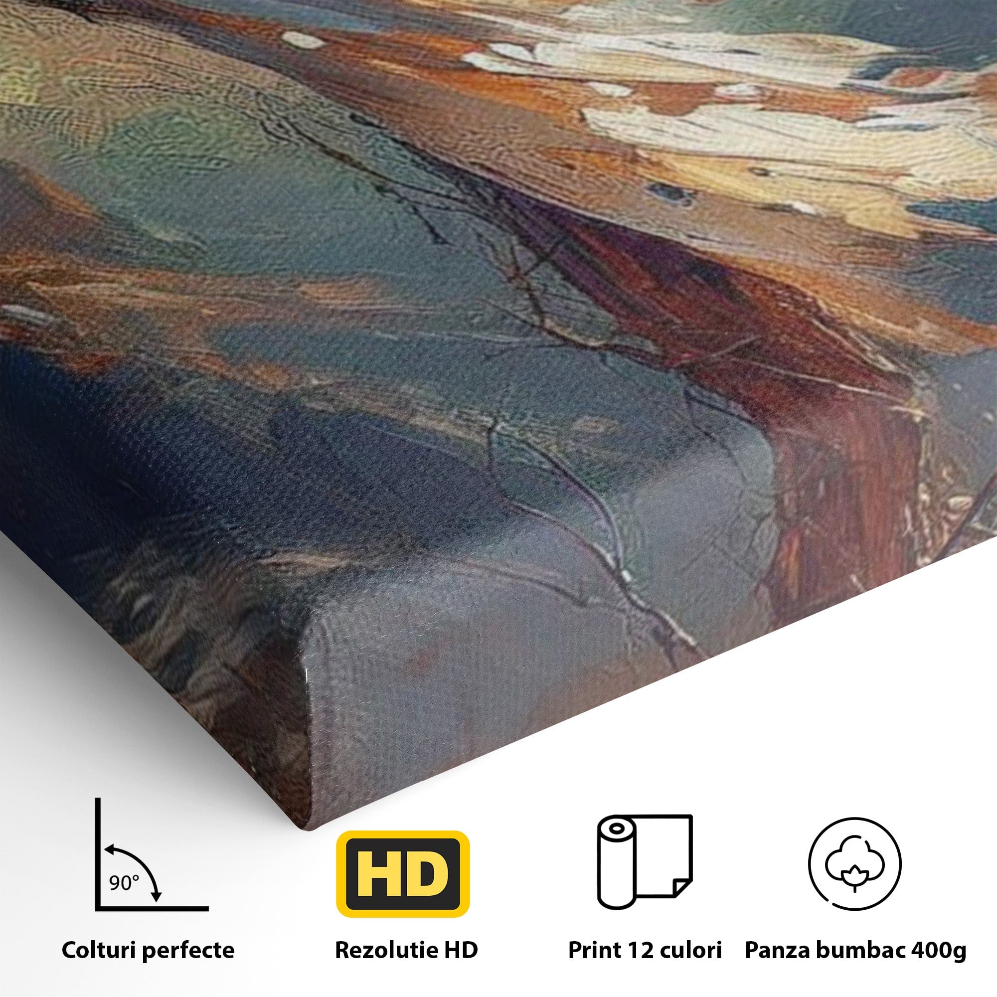Tablou Canvas Premium LuxCanva® PI1382, Crucea Mantuirii, Crucifix, Hristos, Mantuire, Religie, Jertfa, Culori Vibrante, Living, Dormitor