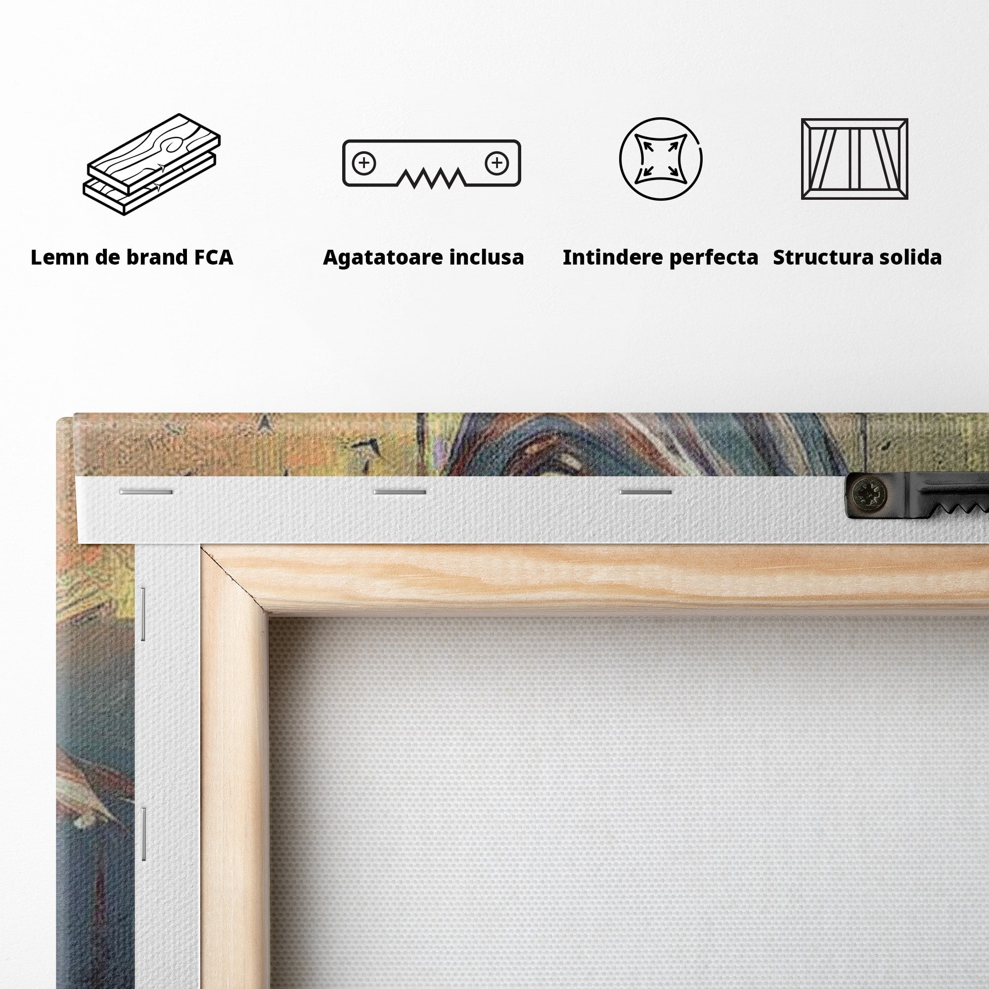 Tablou Canvas Premium LuxCanva® PI1382, Crucea Mantuirii, Crucifix, Hristos, Mantuire, Religie, Jertfa, Culori Vibrante, Living, Dormitor