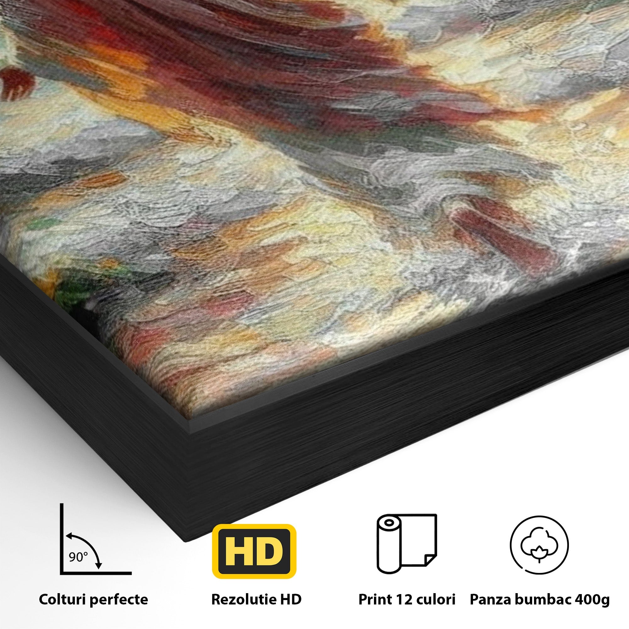Tablou Canvas Premium LuxCanva® PI1383, Iisus Pe Mare, Hristos, Religie, Mare, Apus, Culori Vibrante, Living, Dormitor