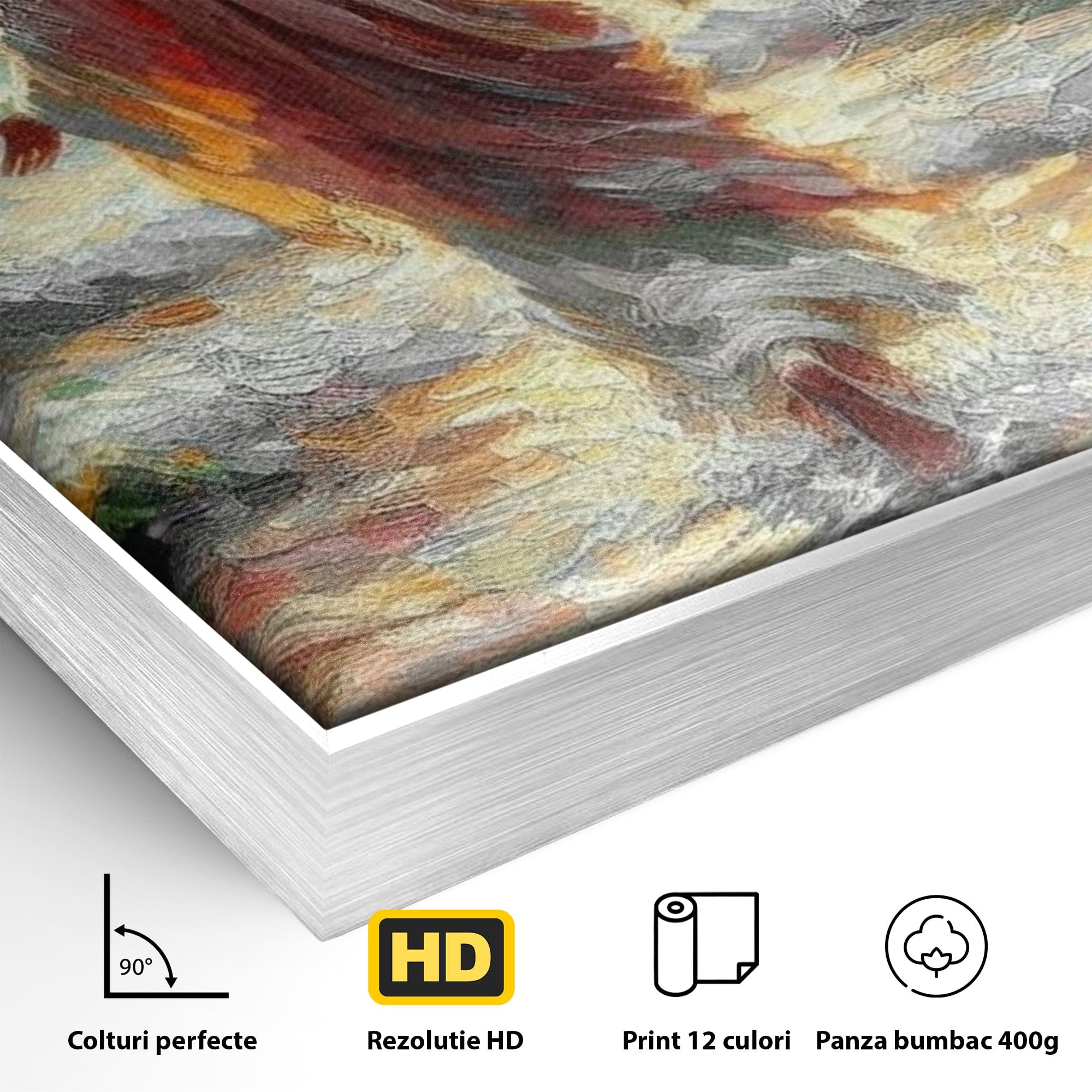 Tablou Canvas Premium LuxCanva® PI1383, Iisus Pe Mare, Hristos, Religie, Mare, Apus, Culori Vibrante, Living, Dormitor