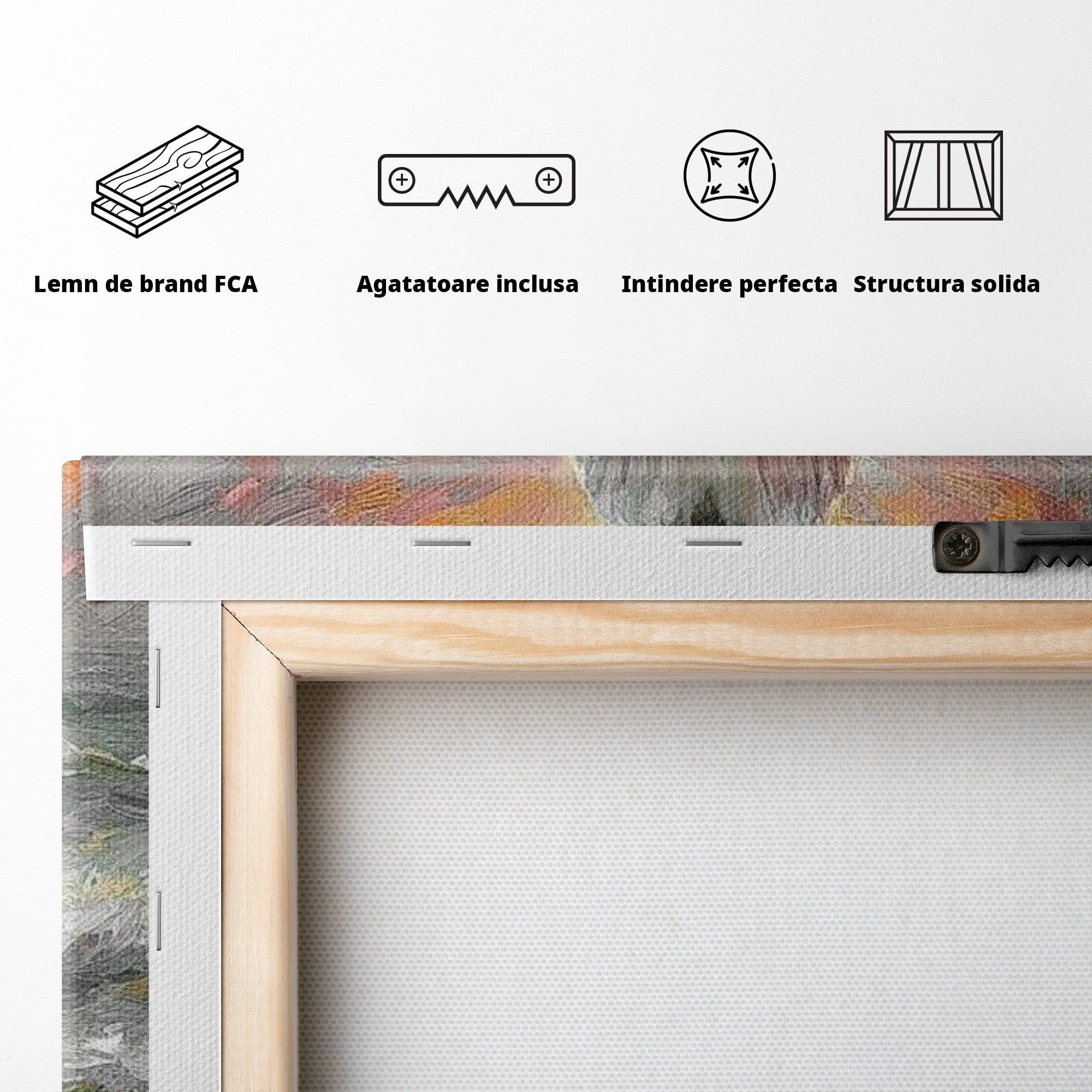 Tablou Canvas Premium LuxCanva® PI1383, Iisus Pe Mare, Hristos, Religie, Mare, Apus, Culori Vibrante, Living, Dormitor