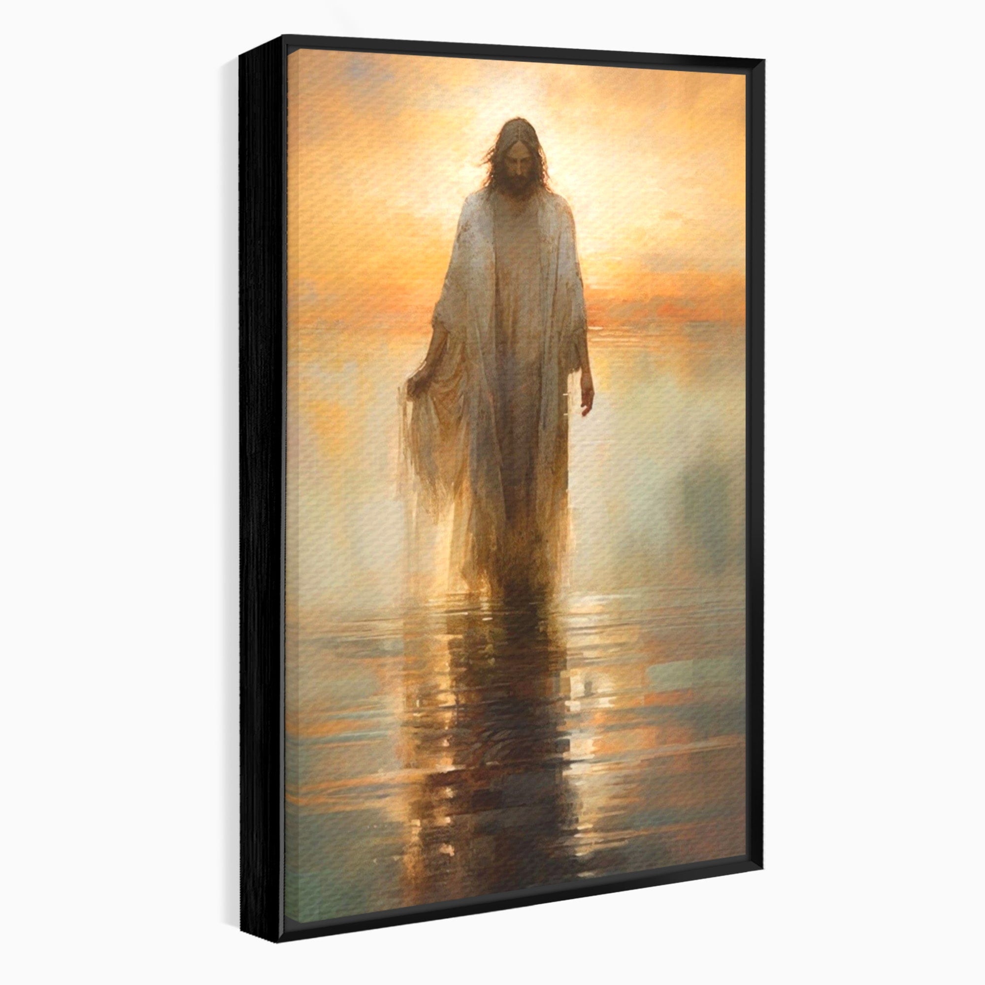 Tablou Canvas Premium LuxCanva® PI1384, Iisus Mantuitorul, Fiul, Spiritualitate, Religie, Meditatie, Culori Vibrante, Living
