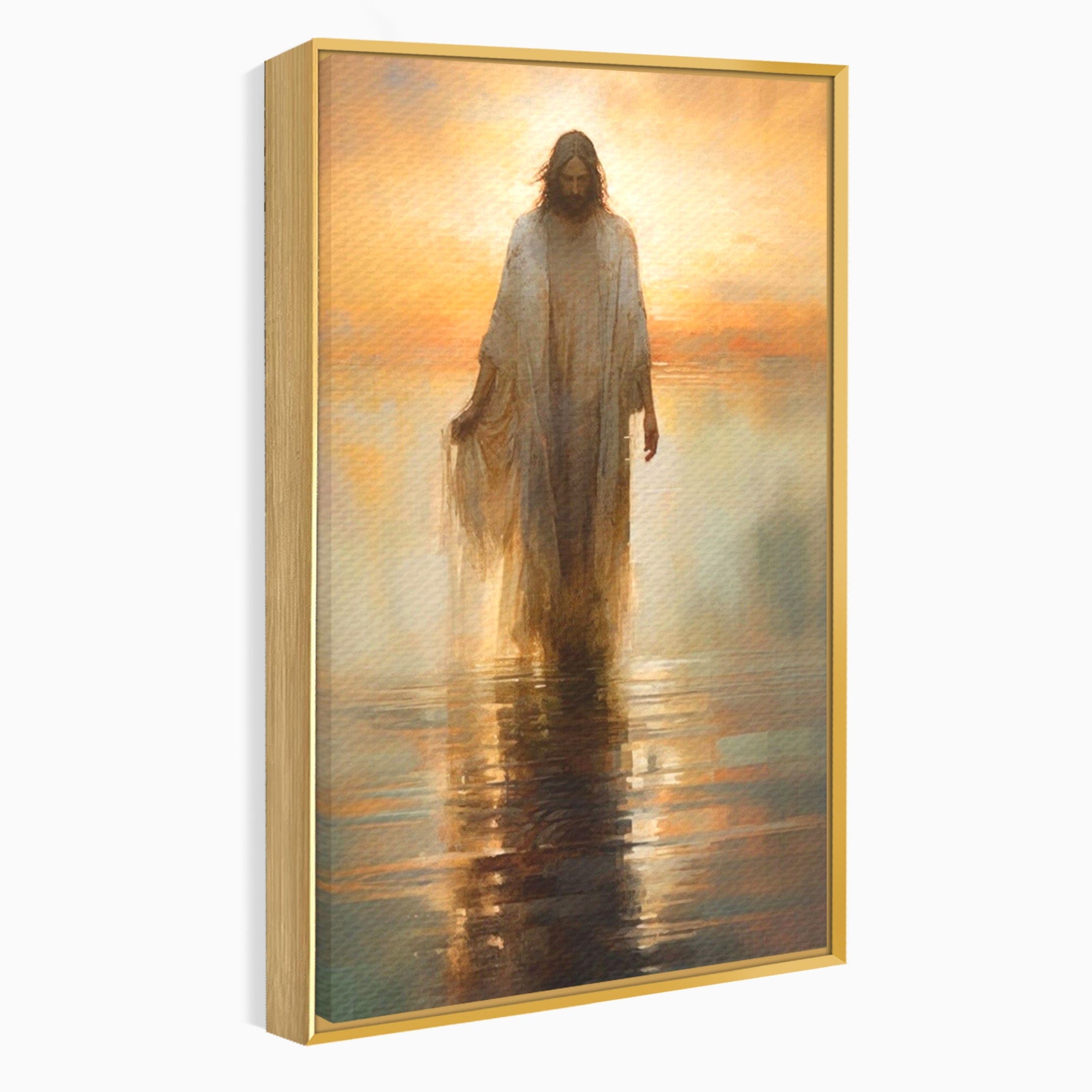 Tablou Canvas Premium LuxCanva® PI1384, Iisus Mantuitorul, Fiul, Spiritualitate, Religie, Meditatie, Culori Vibrante, Living