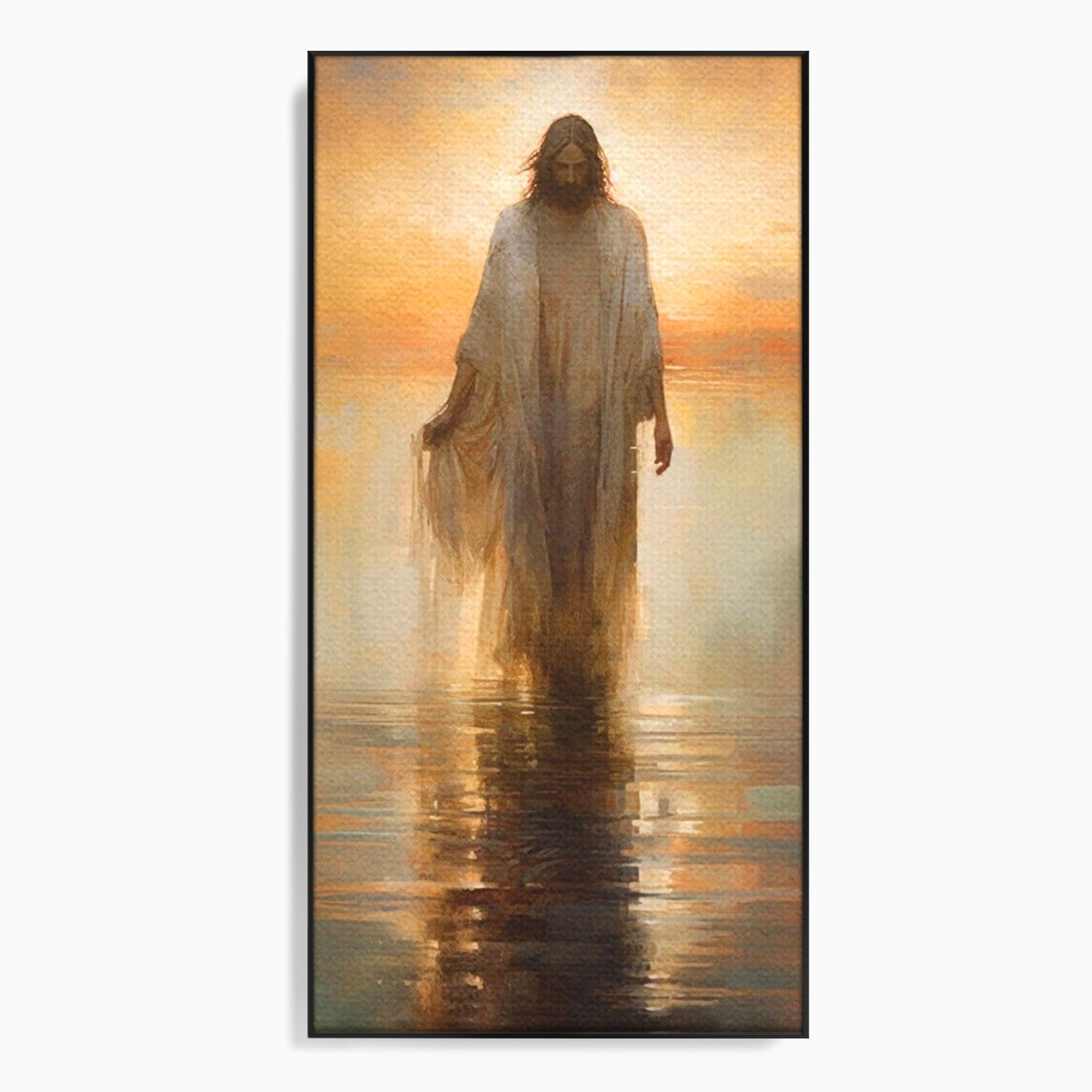 Tablou Canvas Premium LuxCanva® PI1384, Iisus Mantuitorul, Fiul, Spiritualitate, Religie, Meditatie, Culori Vibrante, Living
