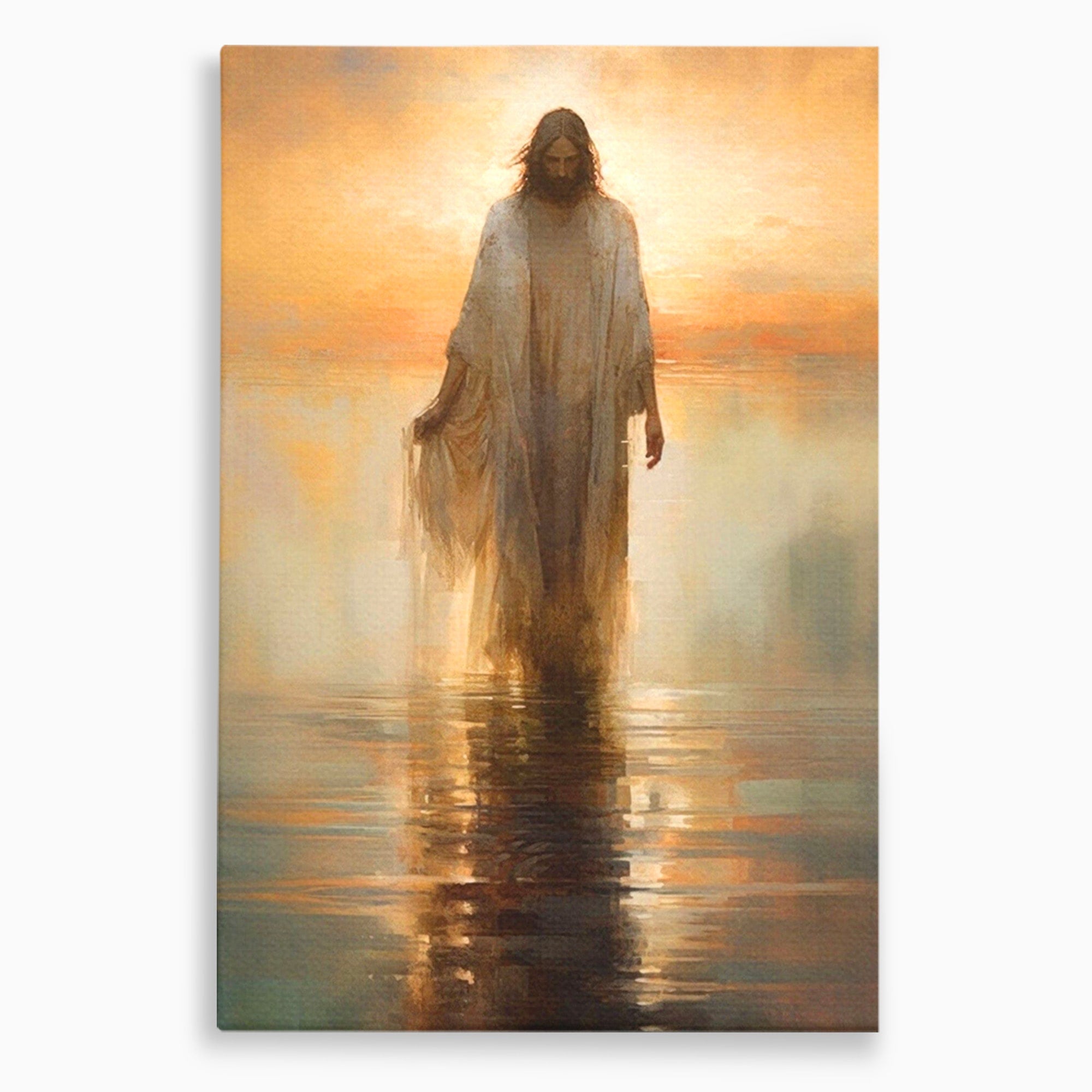 Tablou Canvas Premium LuxCanva® PI1384, Iisus Mantuitorul, Fiul, Spiritualitate, Religie, Meditatie, Culori Vibrante, Living