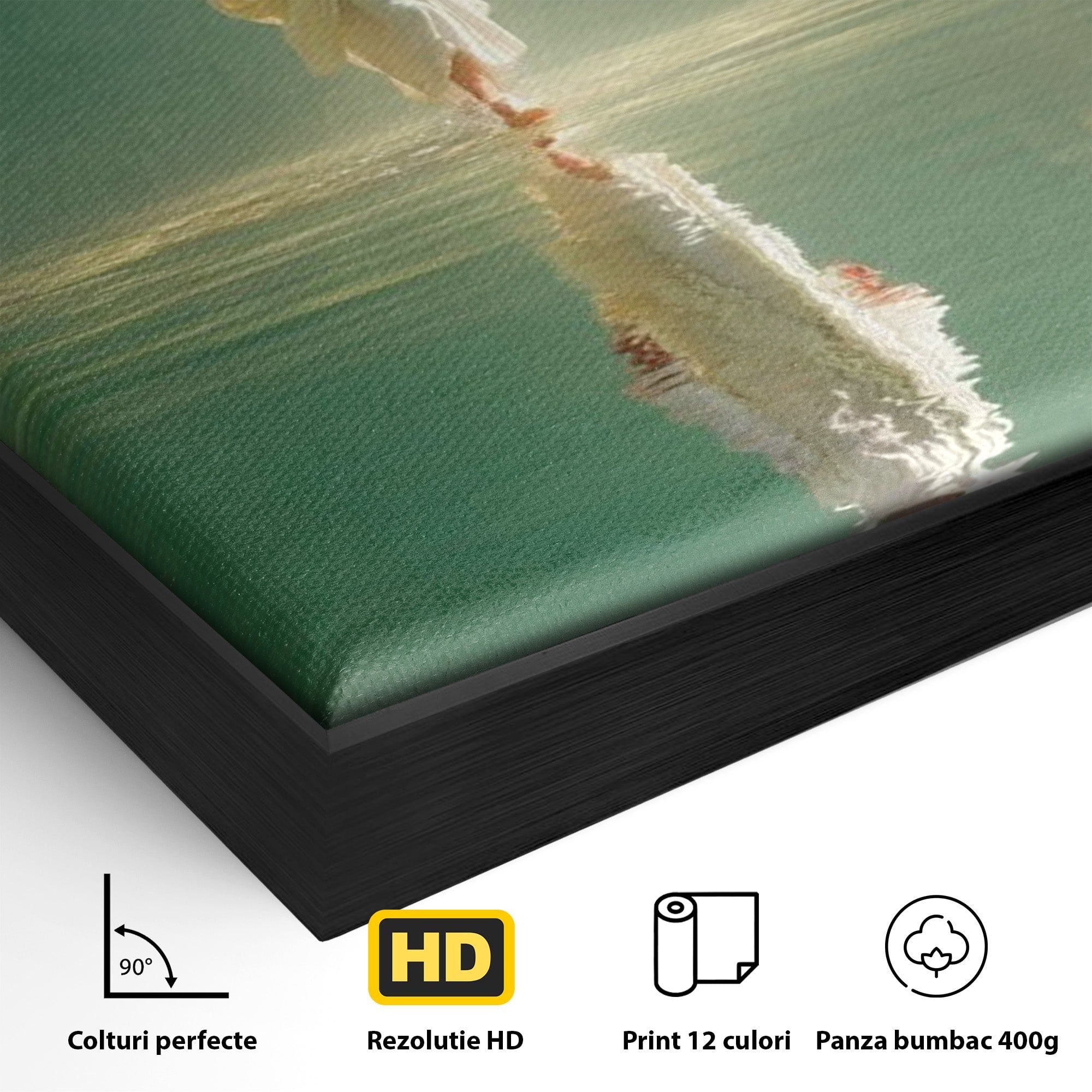 Tablou Canvas Premium LuxCanva® PI1385, Mantuitorul Pe Apa, Religie, Spiritualitate, Apa, Meditatie, Culori Vibrante, Living, Dormitor