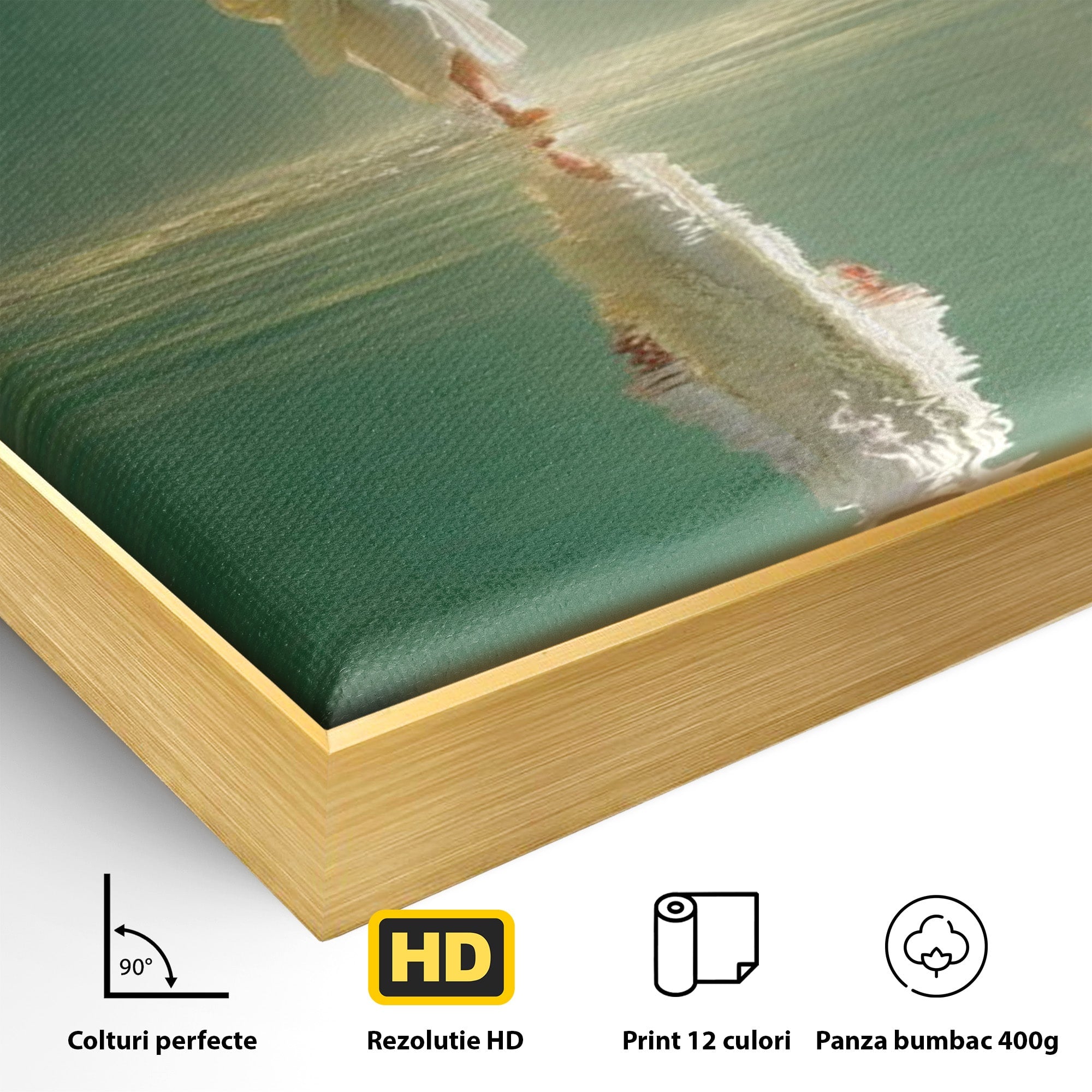 Tablou Canvas Premium LuxCanva® PI1385, Mantuitorul Pe Apa, Religie, Spiritualitate, Apa, Meditatie, Culori Vibrante, Living, Dormitor