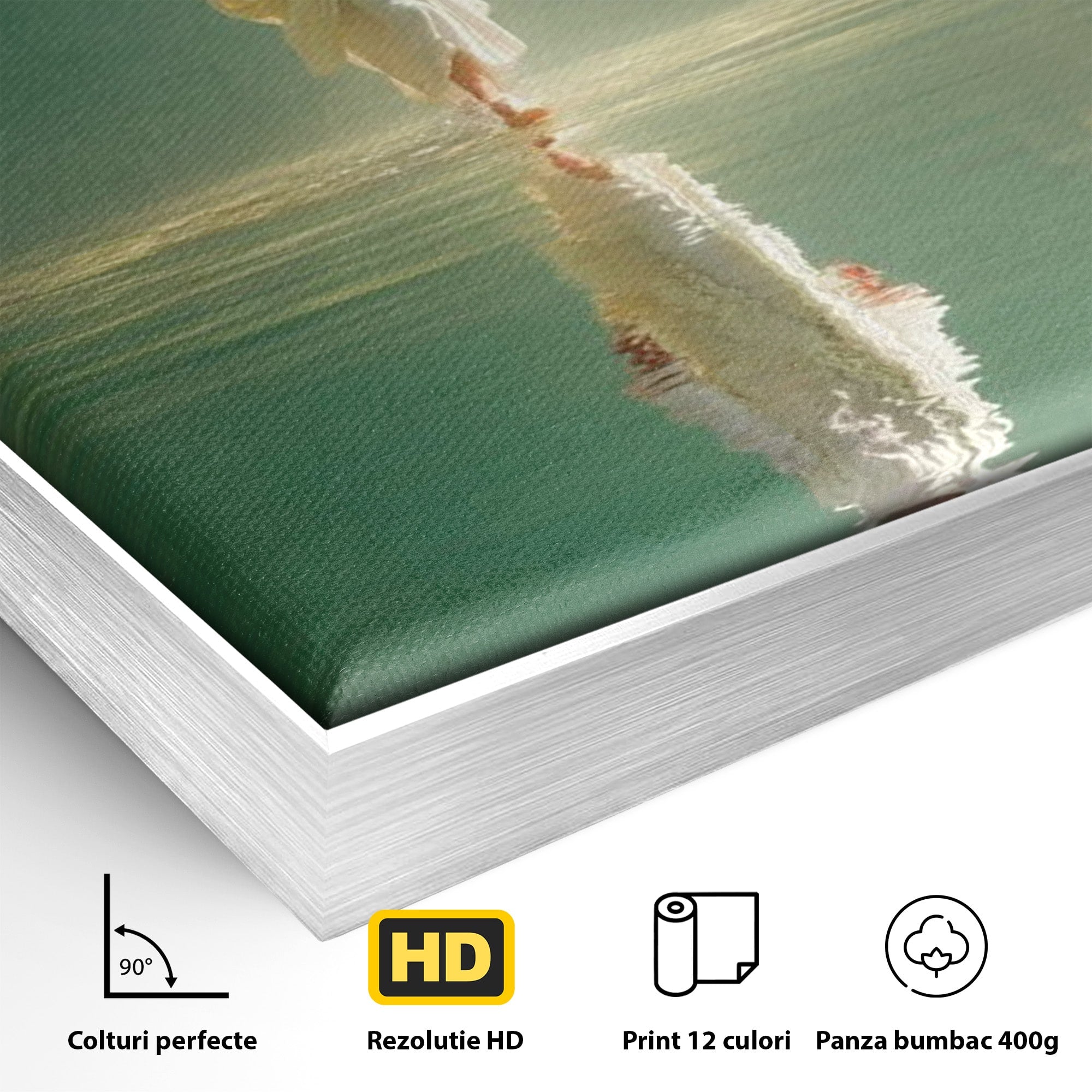 Tablou Canvas Premium LuxCanva® PI1385, Mantuitorul Pe Apa, Religie, Spiritualitate, Apa, Meditatie, Culori Vibrante, Living, Dormitor