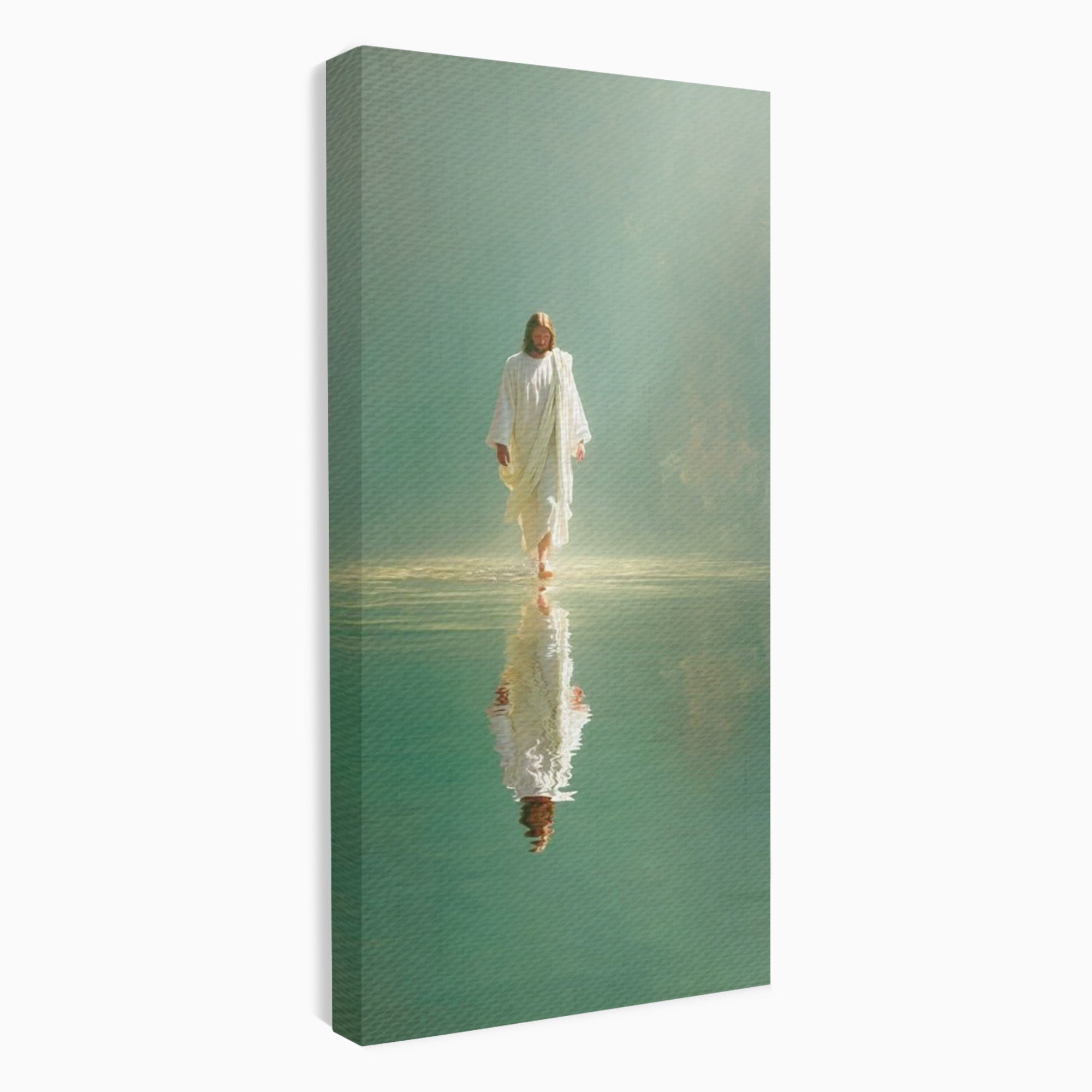 Tablou Canvas Premium LuxCanva® PI1385, Mantuitorul Pe Apa, Religie, Spiritualitate, Apa, Meditatie, Culori Vibrante, Living, Dormitor