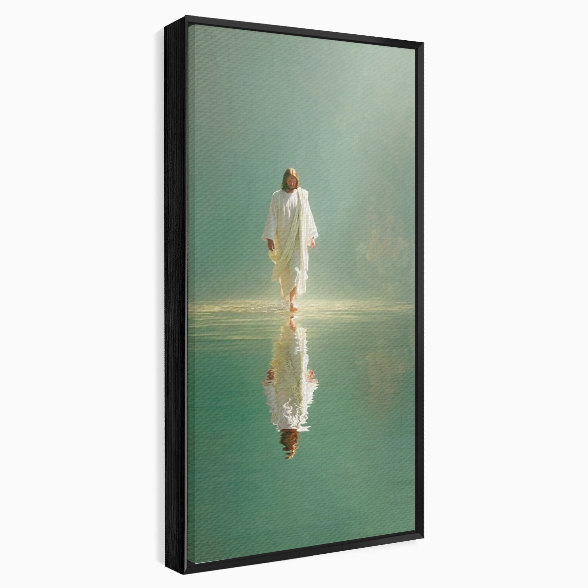 Tablou Canvas Premium LuxCanva® PI1385, Mantuitorul Pe Apa, Religie, Spiritualitate, Apa, Meditatie, Culori Vibrante, Living, Dormitor