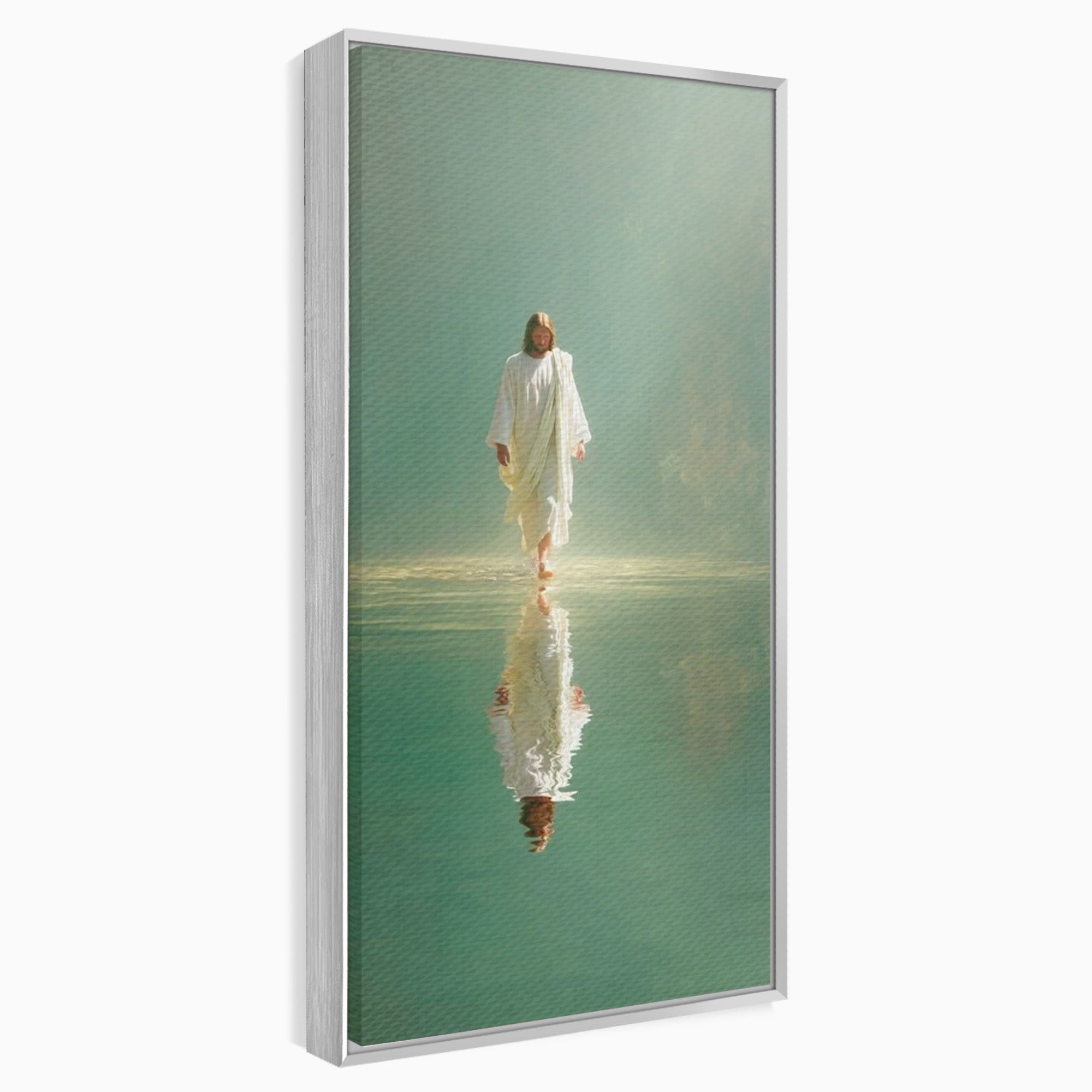 Tablou Canvas Premium LuxCanva® PI1385, Mantuitorul Pe Apa, Religie, Spiritualitate, Apa, Meditatie, Culori Vibrante, Living, Dormitor