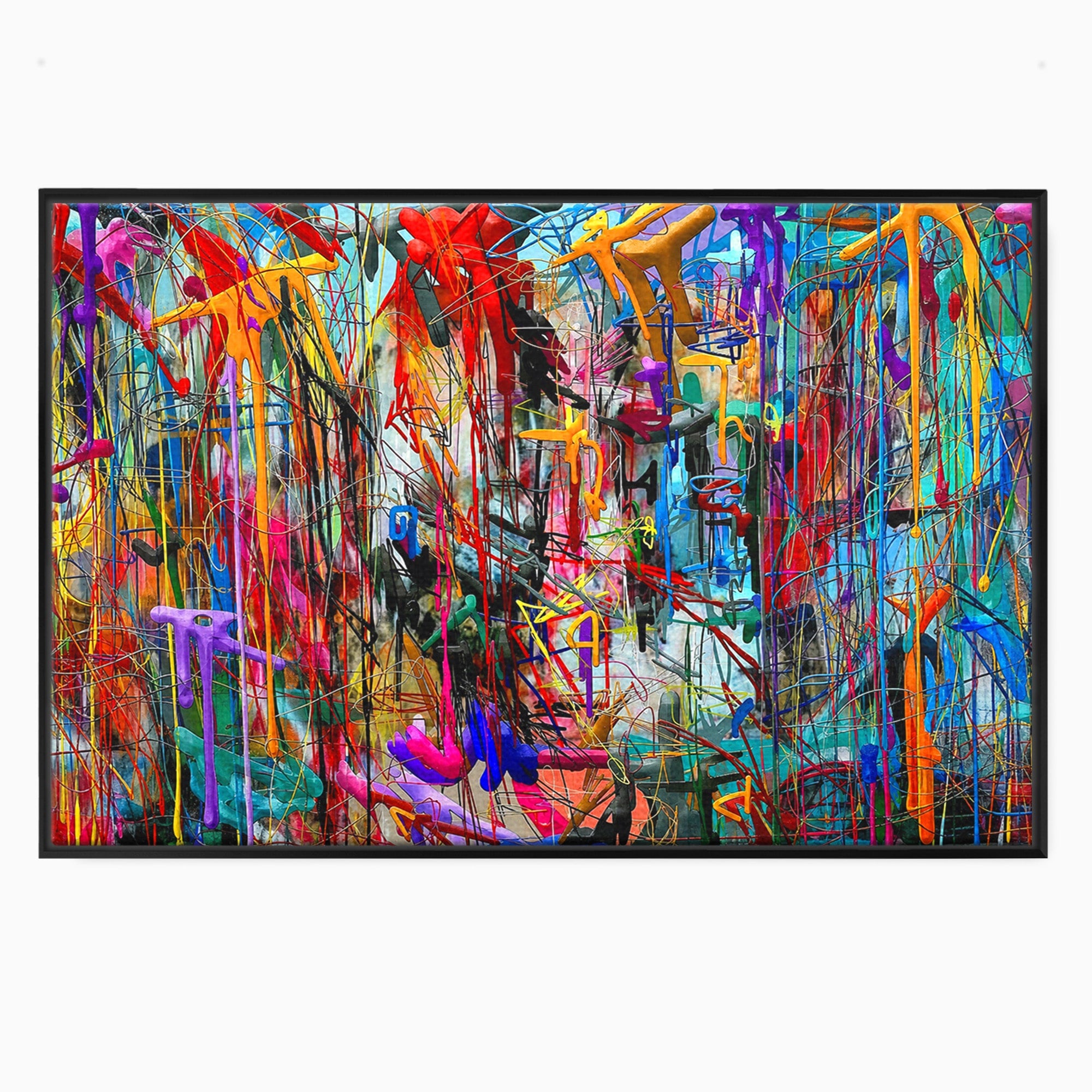 Tablou Canvas Premium LuxCanva® PI1386, Explozie De Culori Abstracte, Abstract, Arta Moderna, Creativitate, Energetic, Culori Vibrante, Living