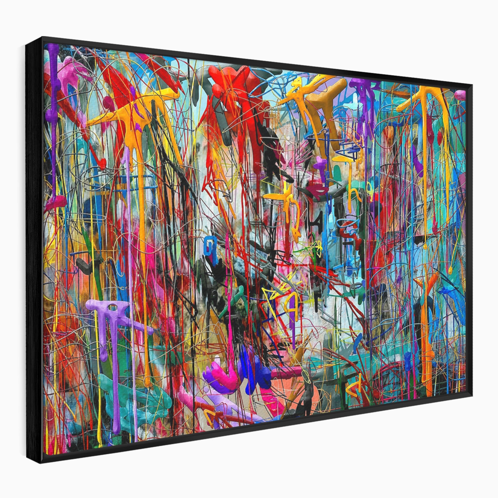 Tablou Canvas Premium LuxCanva® PI1386, Explozie De Culori Abstracte, Abstract, Arta Moderna, Creativitate, Energetic, Culori Vibrante, Living