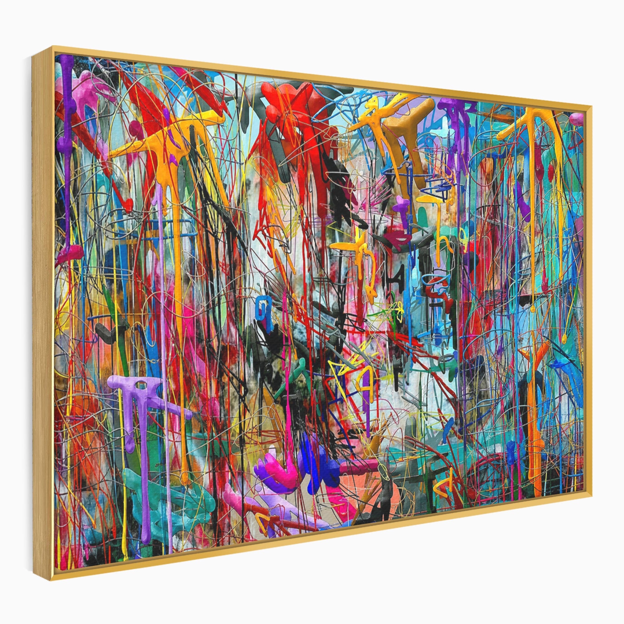 Tablou Canvas Premium LuxCanva® PI1386, Explozie De Culori Abstracte, Abstract, Arta Moderna, Creativitate, Energetic, Culori Vibrante, Living
