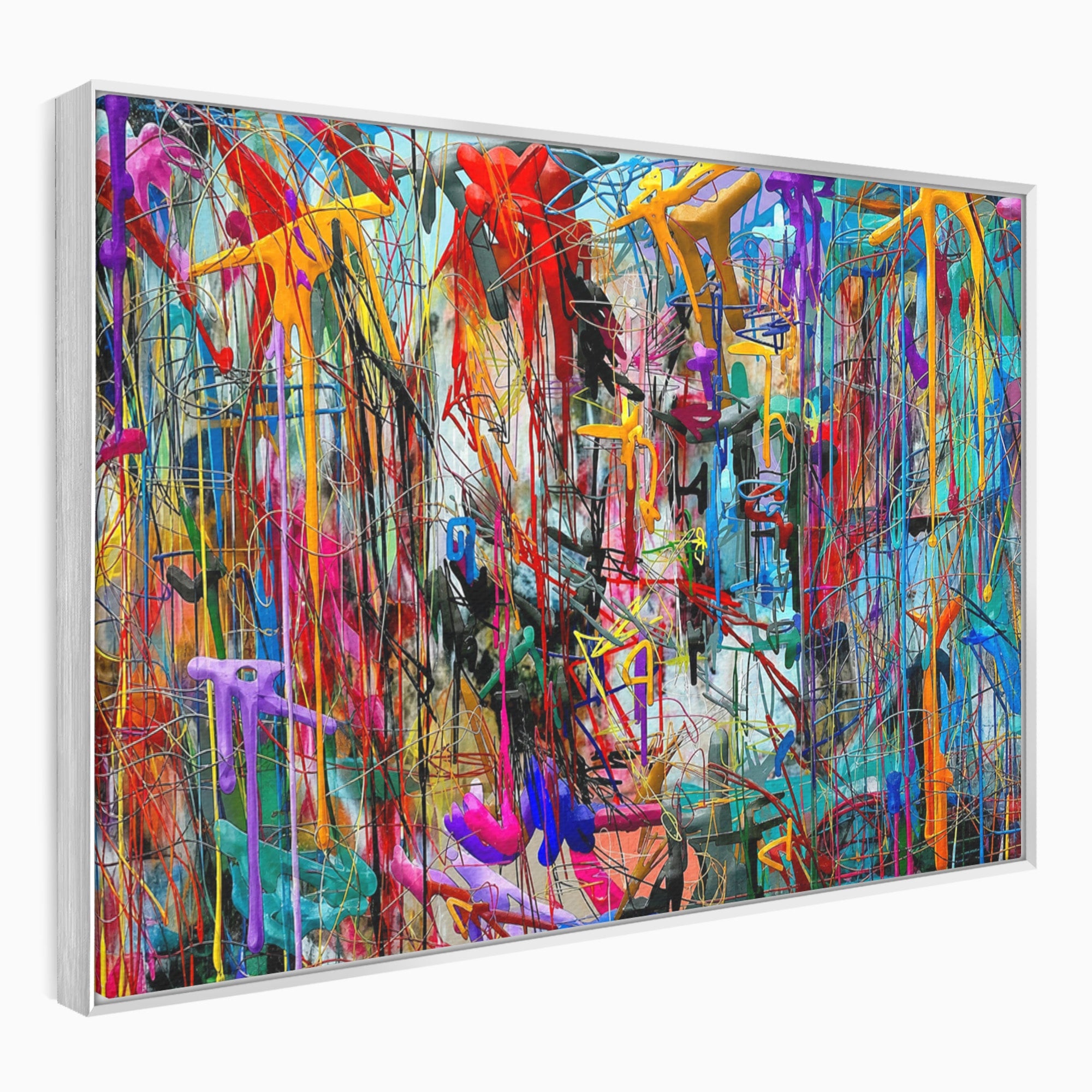 Tablou Canvas Premium LuxCanva® PI1386, Explozie De Culori Abstracte, Abstract, Arta Moderna, Creativitate, Energetic, Culori Vibrante, Living