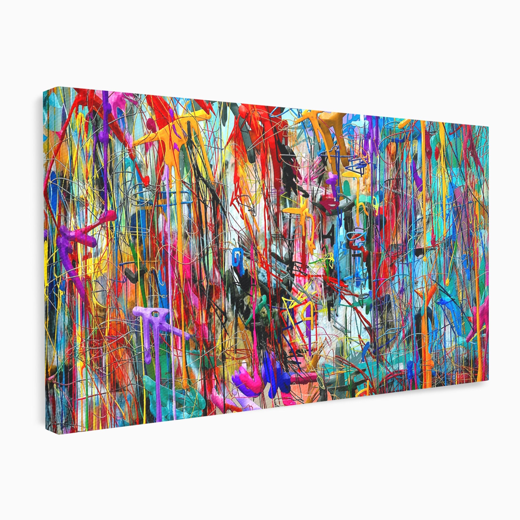 Tablou Canvas Premium LuxCanva® PI1386, Explozie De Culori Abstracte, Abstract, Arta Moderna, Creativitate, Energetic, Culori Vibrante, Living