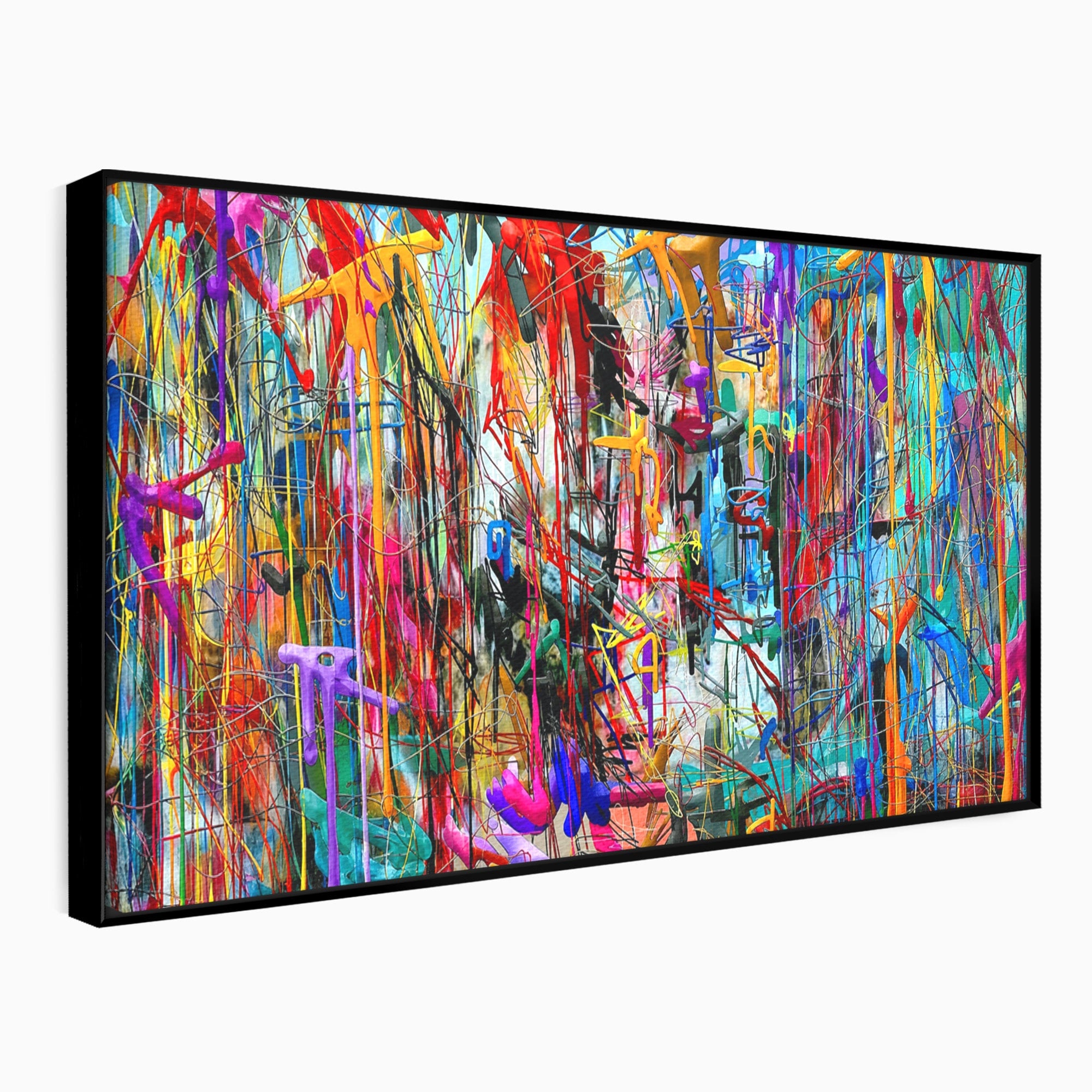 Tablou Canvas Premium LuxCanva® PI1386, Explozie De Culori Abstracte, Abstract, Arta Moderna, Creativitate, Energetic, Culori Vibrante, Living