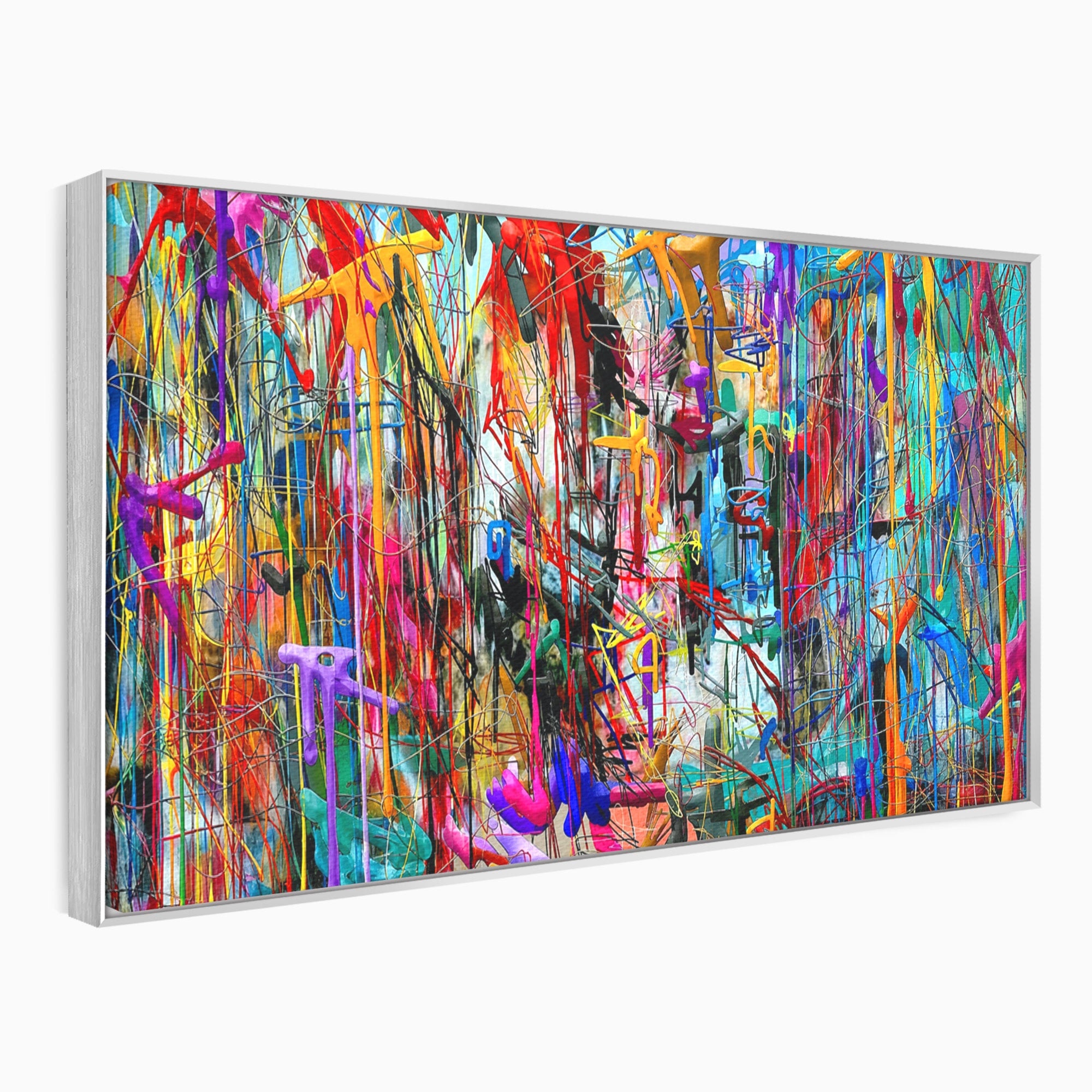 Tablou Canvas Premium LuxCanva® PI1386, Explozie De Culori Abstracte, Abstract, Arta Moderna, Creativitate, Energetic, Culori Vibrante, Living