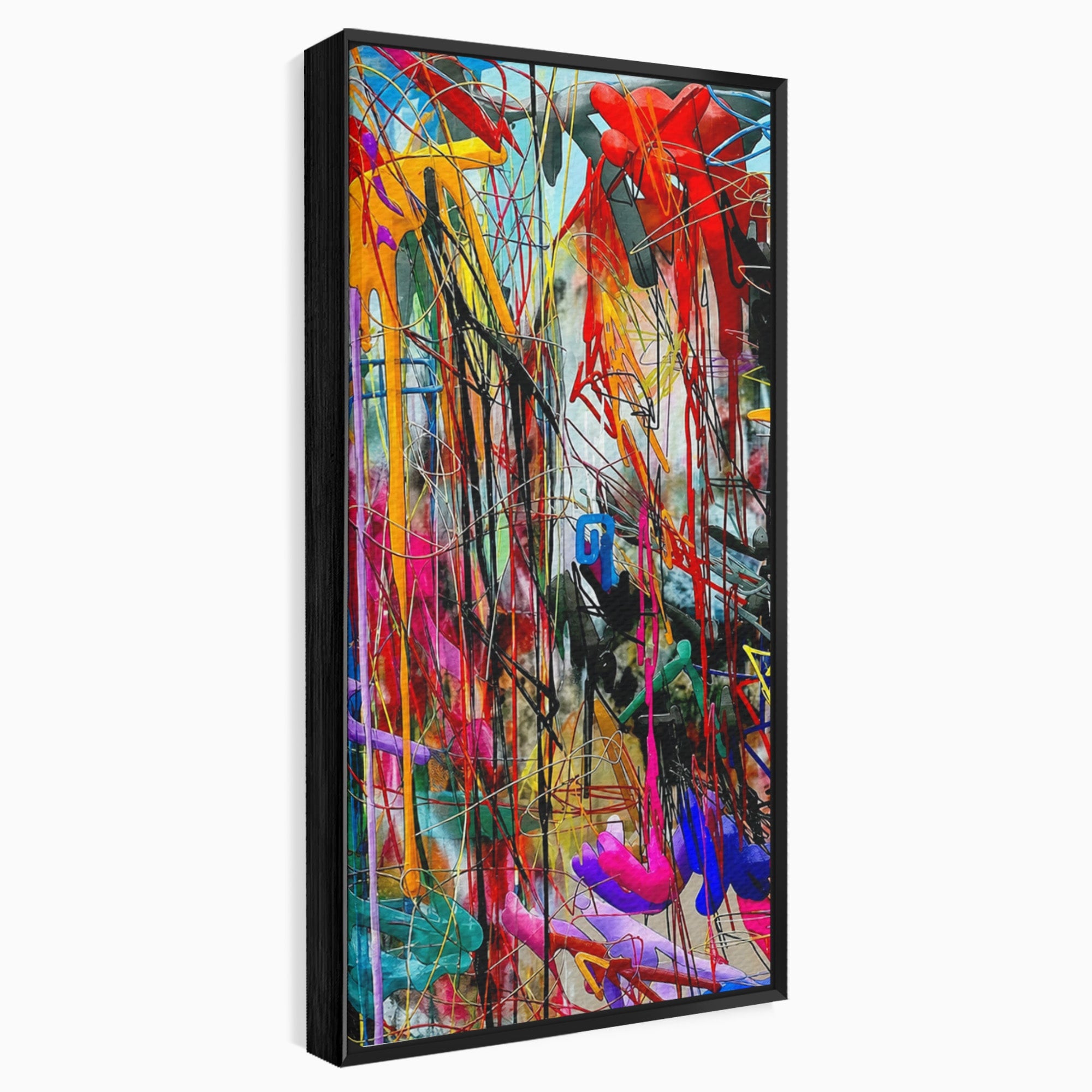 Tablou Canvas Premium LuxCanva® PI1387, Vibratii Abstracte, Set 2 Tablouri, Abstract, Arta Moderna, Creativitate, Energetic, Culori Vibrante, Living