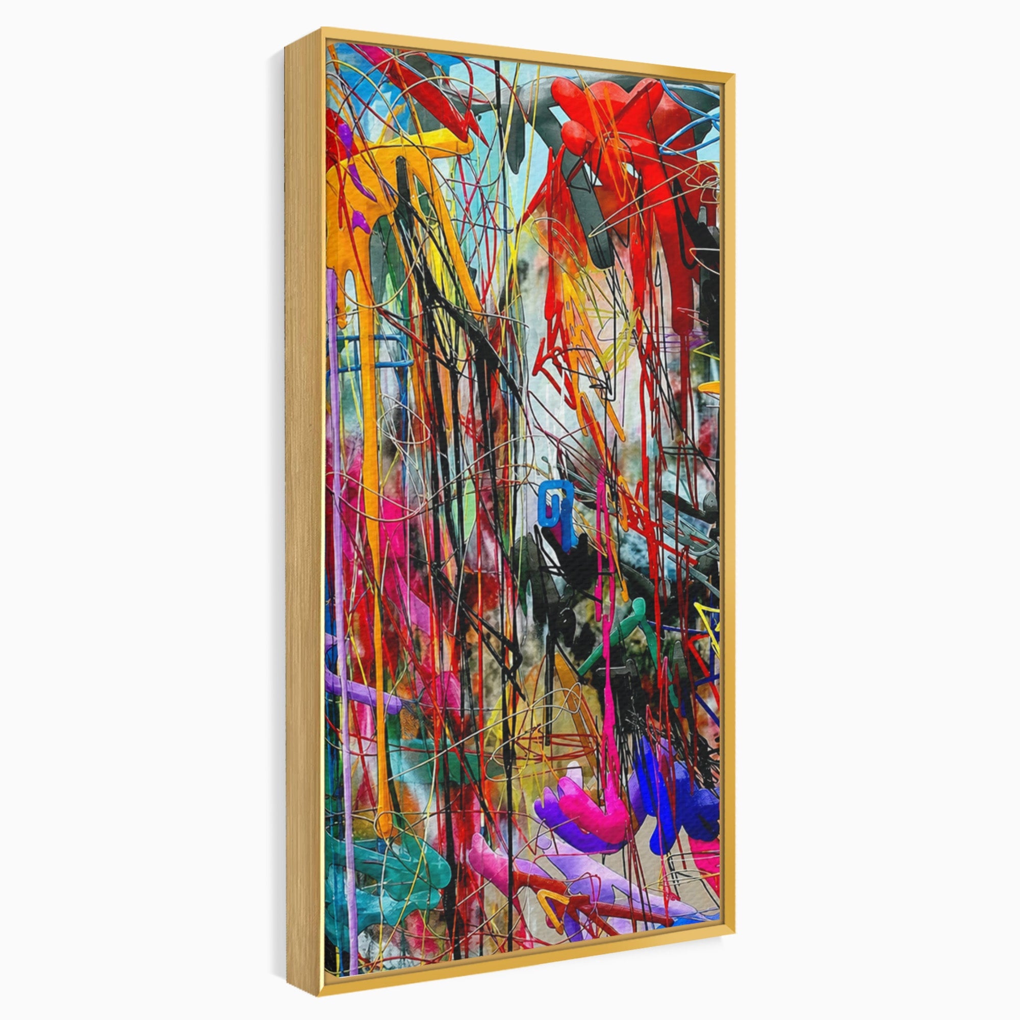Tablou Canvas Premium LuxCanva® PI1387, Vibratii Abstracte, Set 2 Tablouri, Abstract, Arta Moderna, Creativitate, Energetic, Culori Vibrante, Living