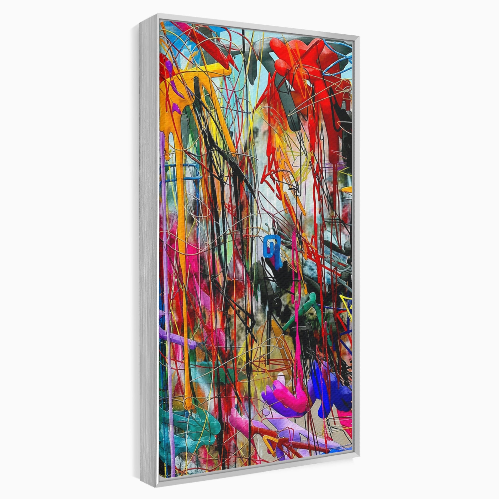 Tablou Canvas Premium LuxCanva® PI1387, Vibratii Abstracte, Set 2 Tablouri, Abstract, Arta Moderna, Creativitate, Energetic, Culori Vibrante, Living