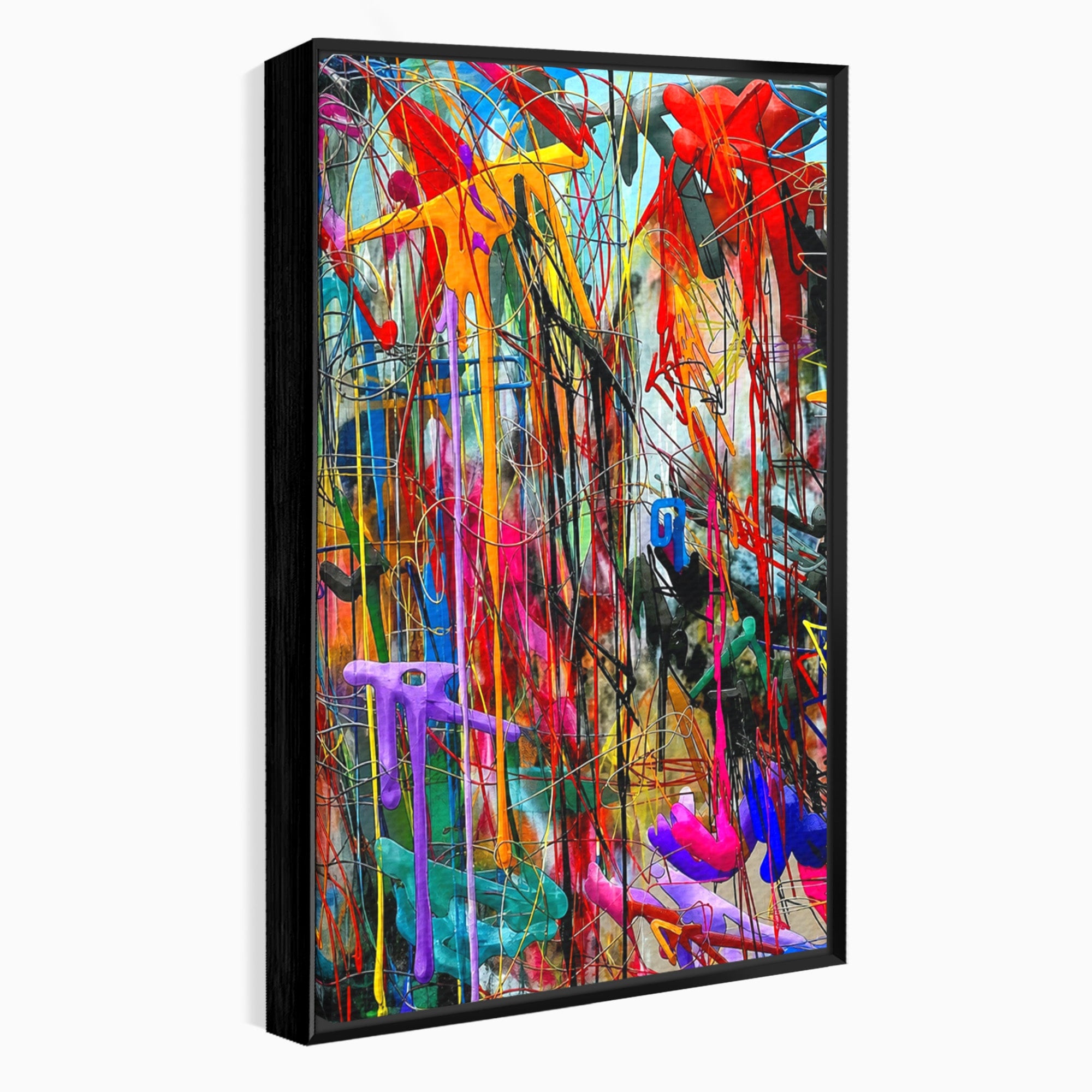 Tablou Canvas Premium LuxCanva® PI1387, Vibratii Abstracte, Set 2 Tablouri, Abstract, Arta Moderna, Creativitate, Energetic, Culori Vibrante, Living