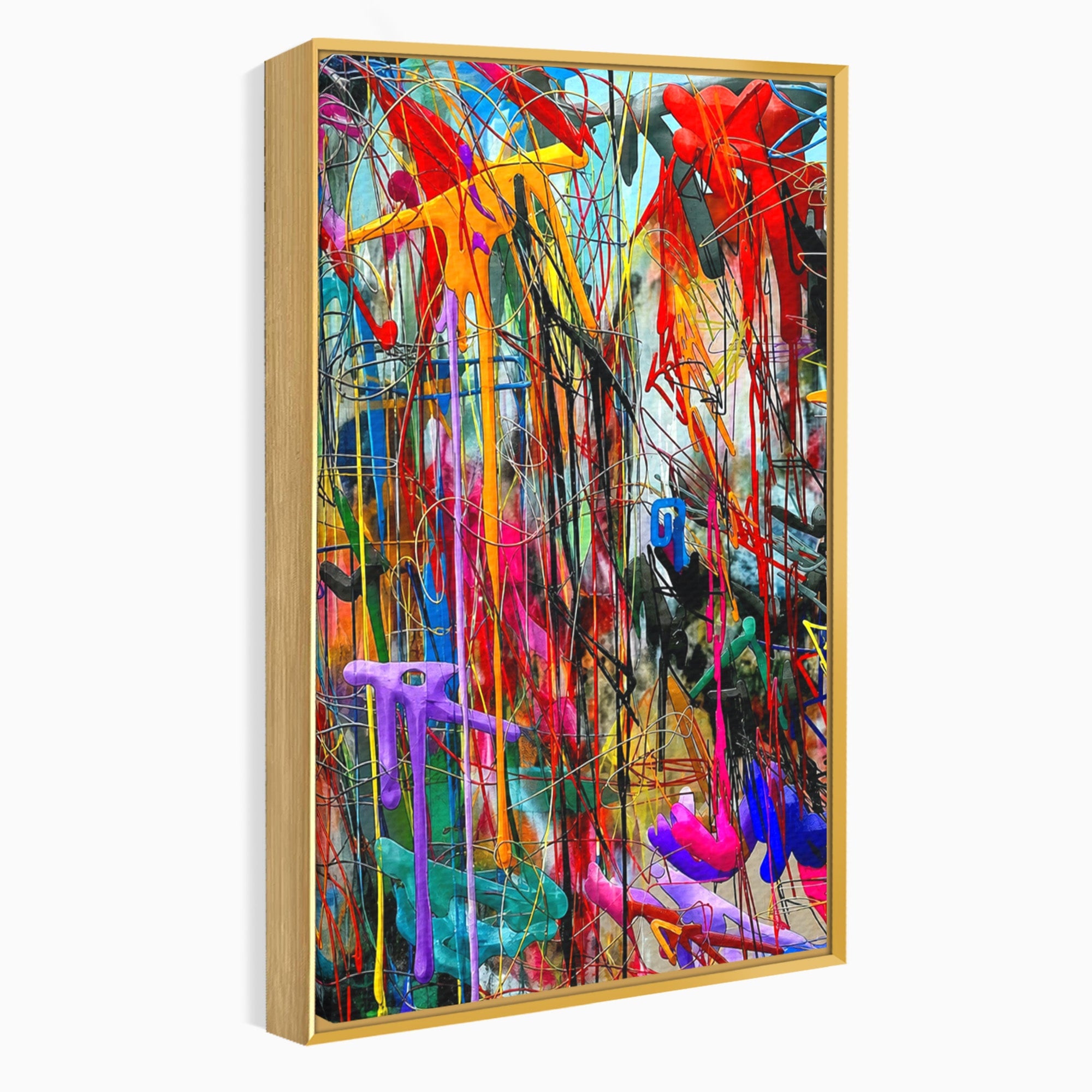 Tablou Canvas Premium LuxCanva® PI1387, Vibratii Abstracte, Set 2 Tablouri, Abstract, Arta Moderna, Creativitate, Energetic, Culori Vibrante, Living