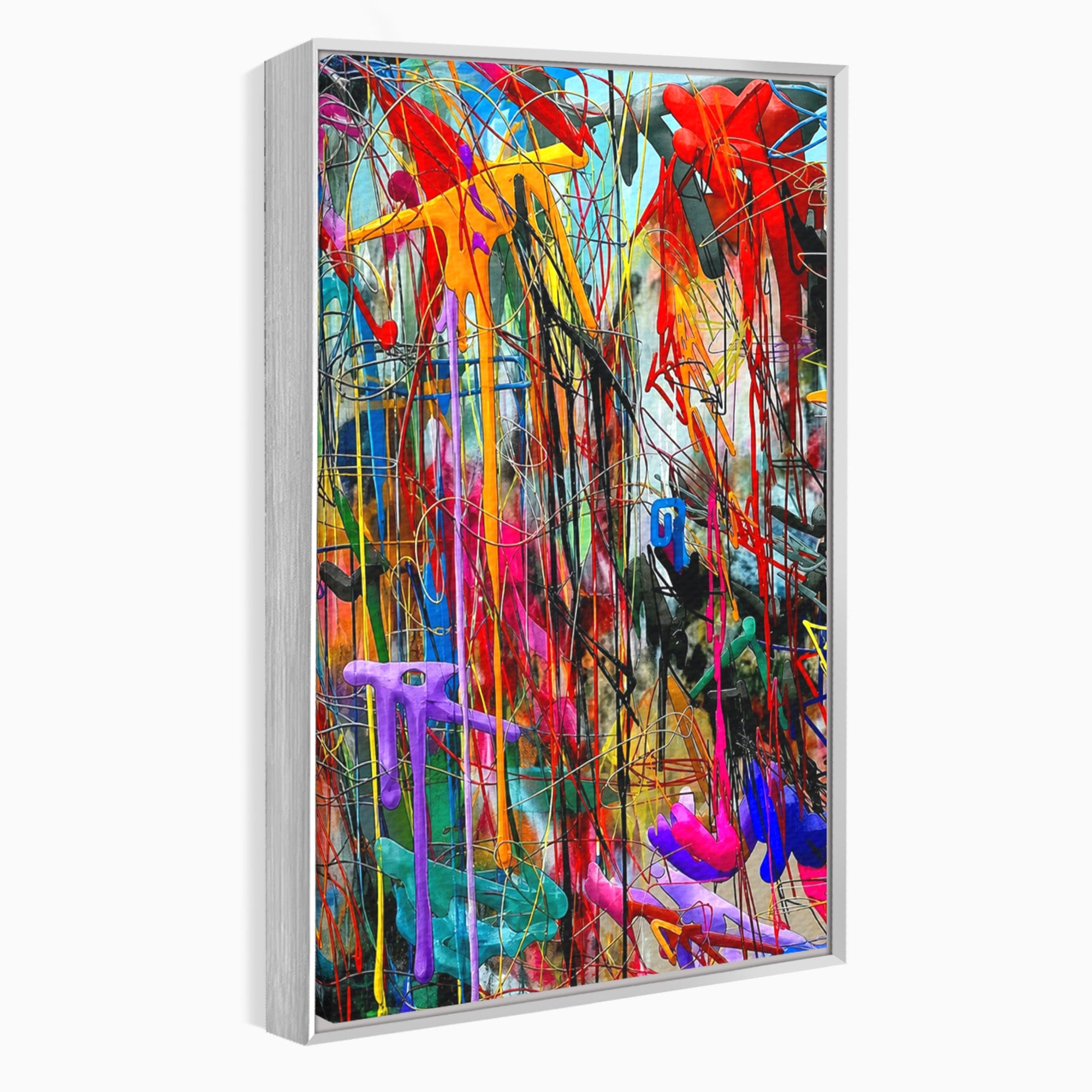 Tablou Canvas Premium LuxCanva® PI1387, Vibratii Abstracte, Set 2 Tablouri, Abstract, Arta Moderna, Creativitate, Energetic, Culori Vibrante, Living
