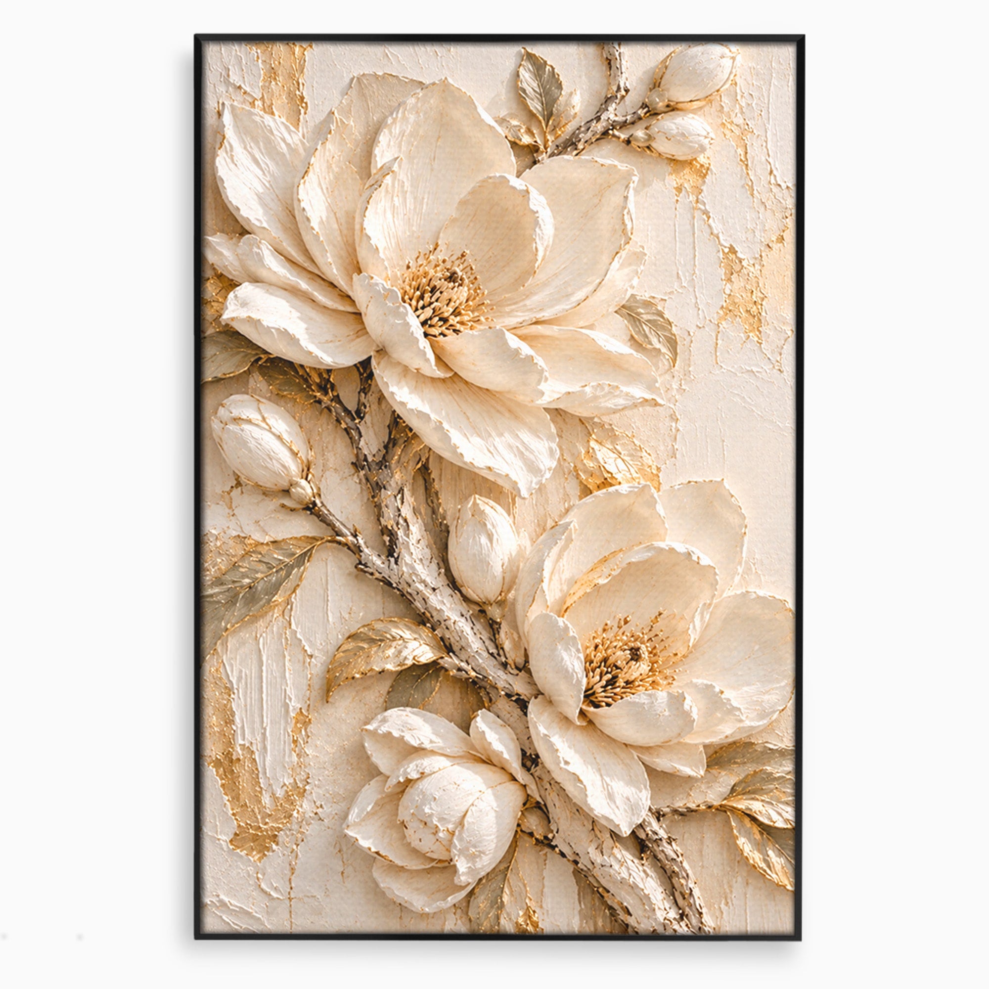 Tablou Canvas Premium LuxCanva® PI1420, Flori De Magnolie, Petale, Frumos, Gradina, Cadou, Culori Vibrante, Living, Dormitor, Salon