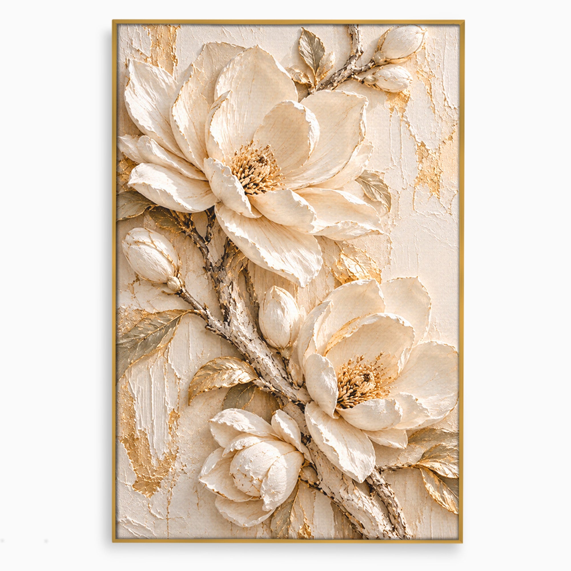 Tablou Canvas Premium LuxCanva® PI1420, Flori De Magnolie, Petale, Frumos, Gradina, Cadou, Culori Vibrante, Living, Dormitor, Salon
