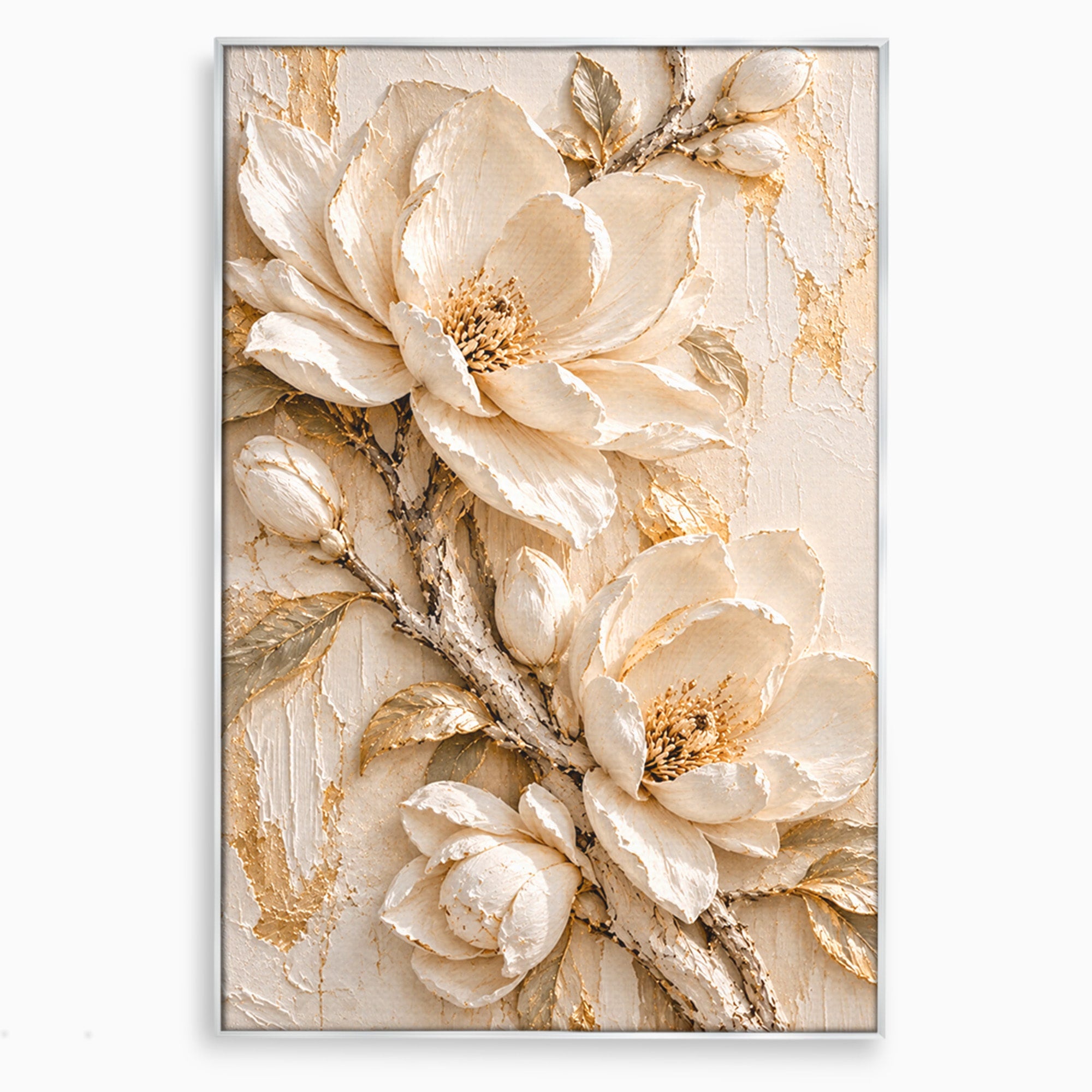 Tablou Canvas Premium LuxCanva® PI1420, Flori De Magnolie, Petale, Frumos, Gradina, Cadou, Culori Vibrante, Living, Dormitor, Salon