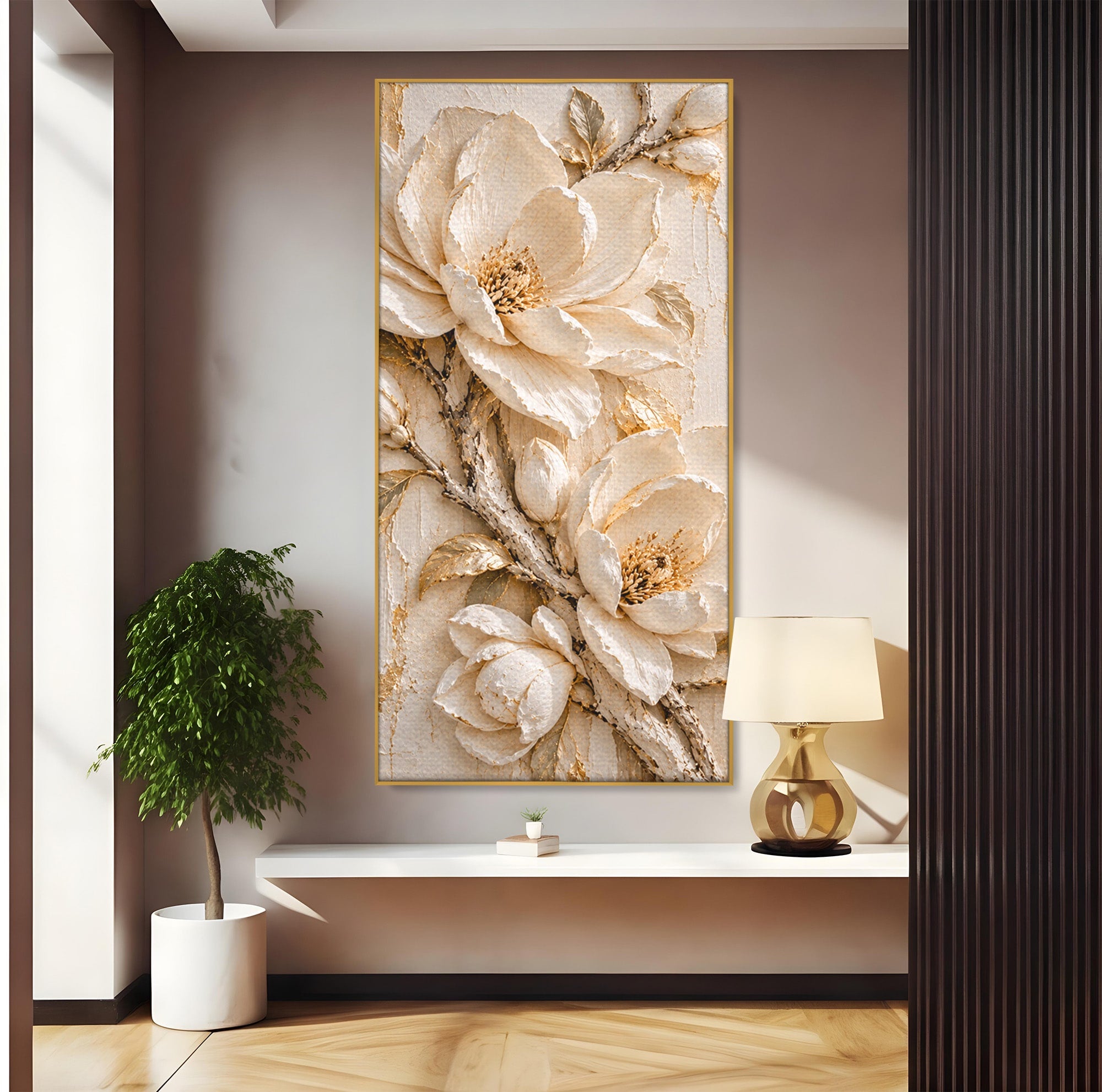 Tablou Canvas Premium LuxCanva® PI1420, Flori De Magnolie, Petale, Frumos, Gradina, Cadou, Culori Vibrante, Living, Dormitor, Salon