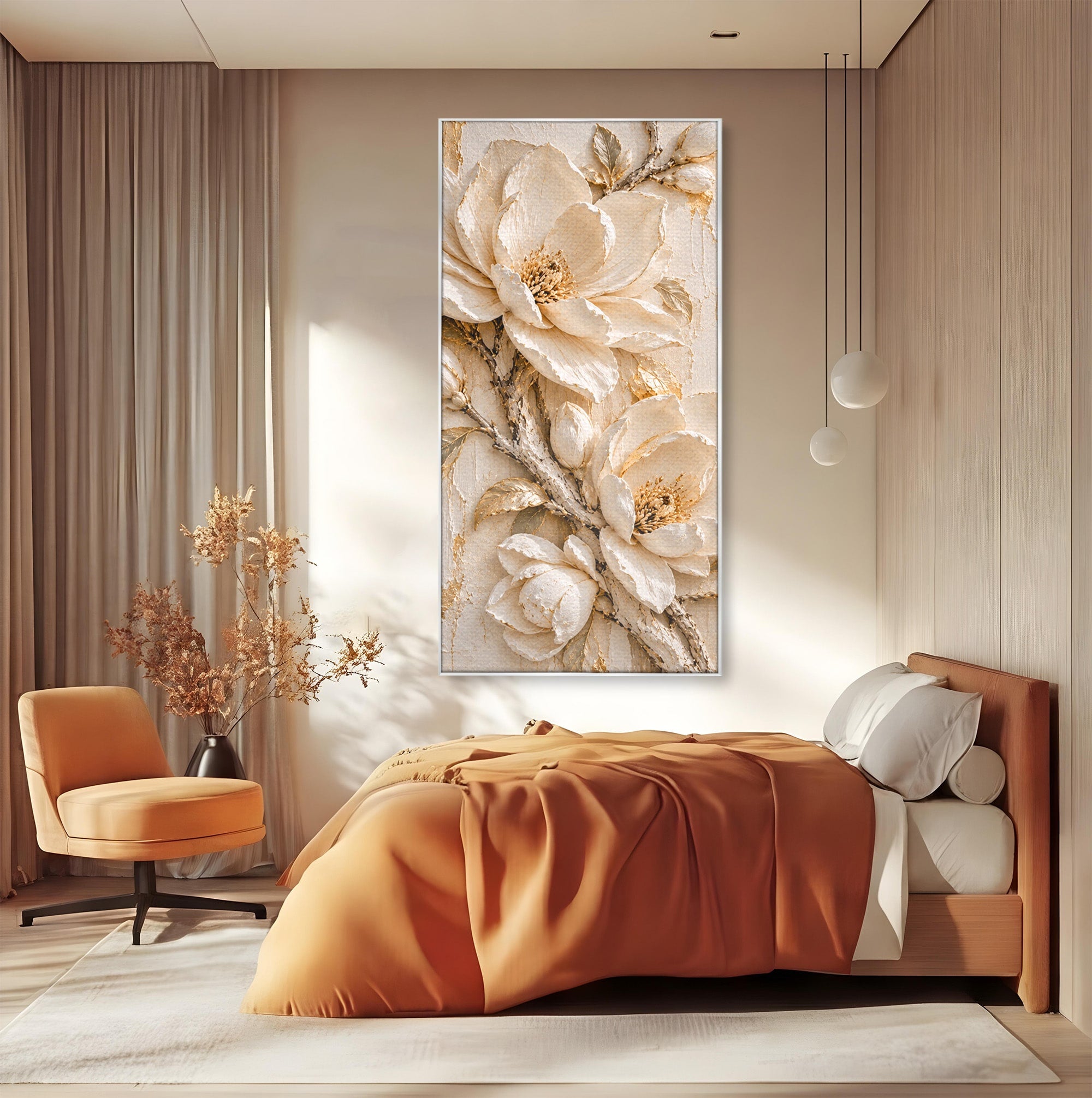 Tablou Canvas Premium LuxCanva® PI1420, Flori De Magnolie, Petale, Frumos, Gradina, Cadou, Culori Vibrante, Living, Dormitor, Salon