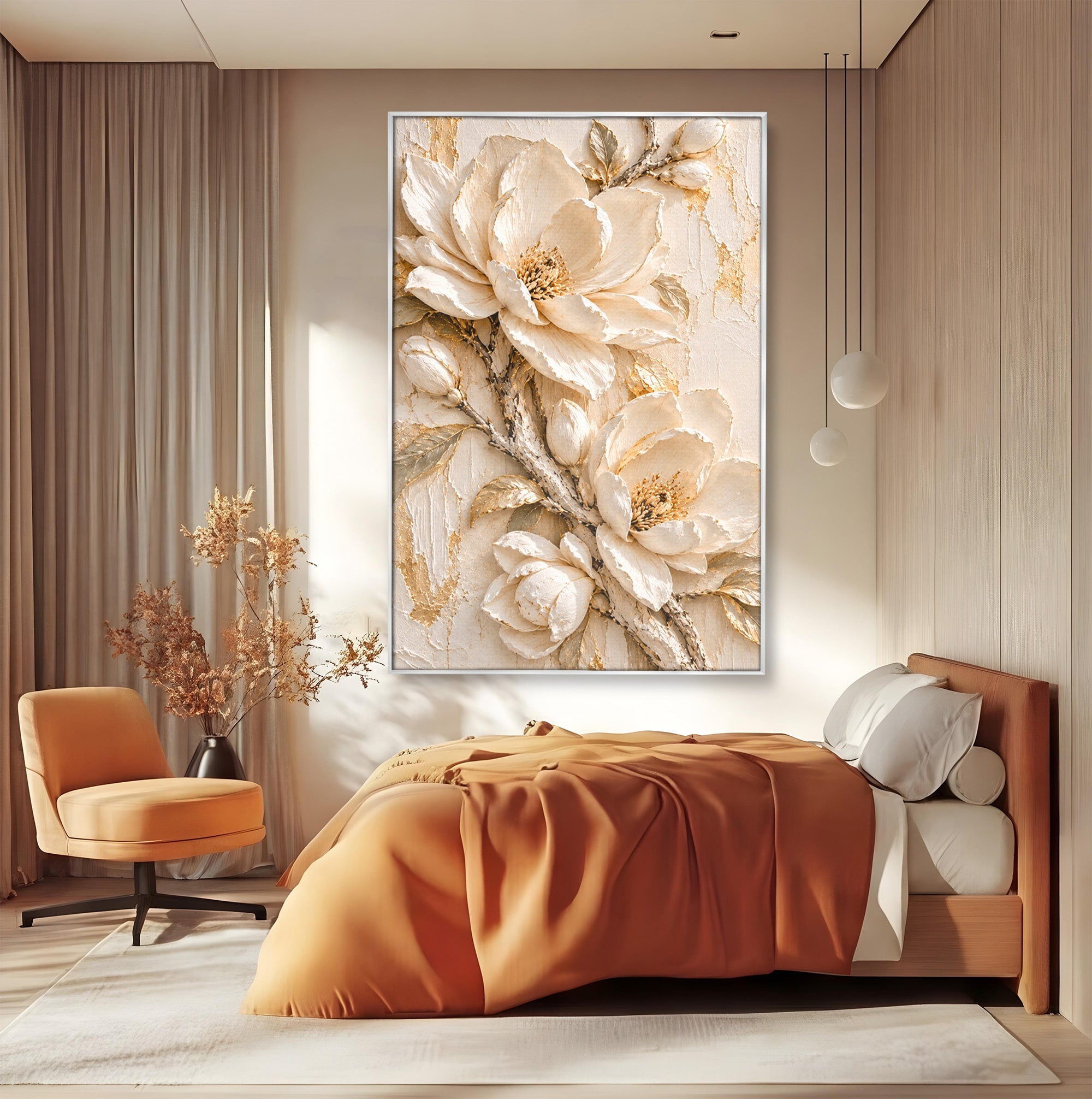 Tablou Canvas Premium LuxCanva® PI1420, Flori De Magnolie, Petale, Frumos, Gradina, Cadou, Culori Vibrante, Living, Dormitor, Salon