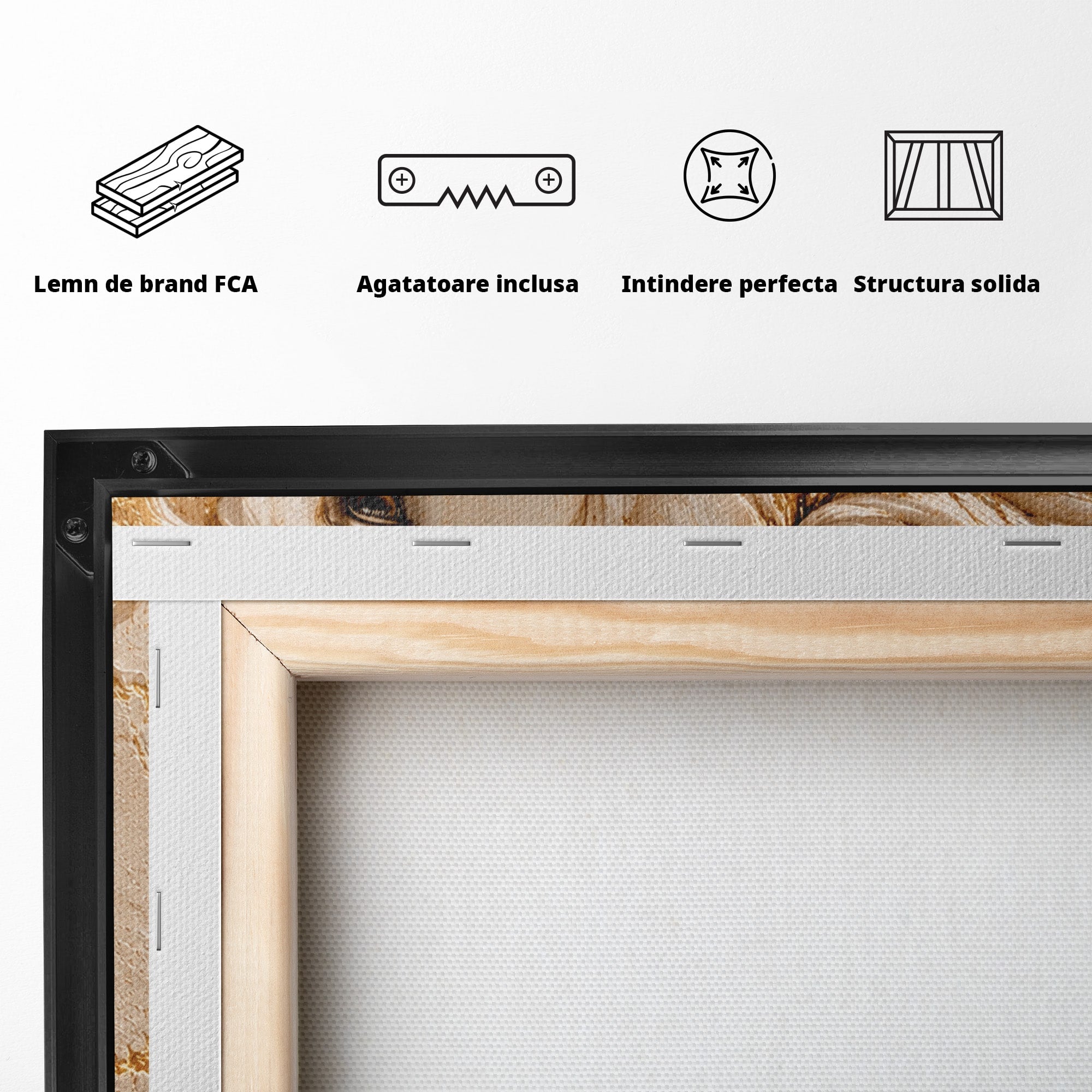 Tablou Canvas Premium LuxCanva® PI1423, Cal Auriu Regal, Armasar, Frumusete, Flori, Eleganta, Culori Vibrante, Living, Dormitor
