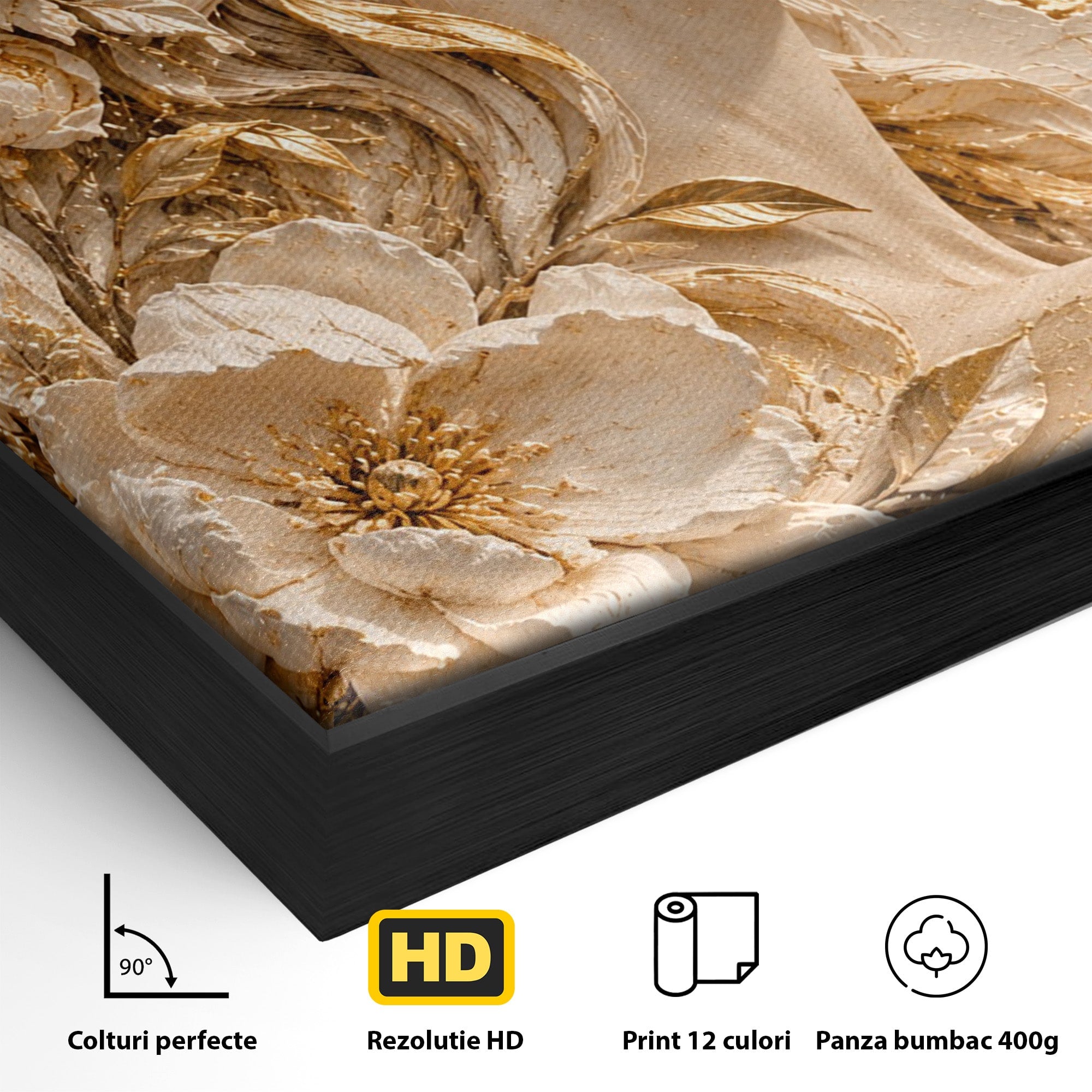 Tablou Canvas Premium LuxCanva® PI1424, Zeița Florilor, Divin, Femeie, Portret, Eleganță, Culori Vibrante, Living, Dormitor