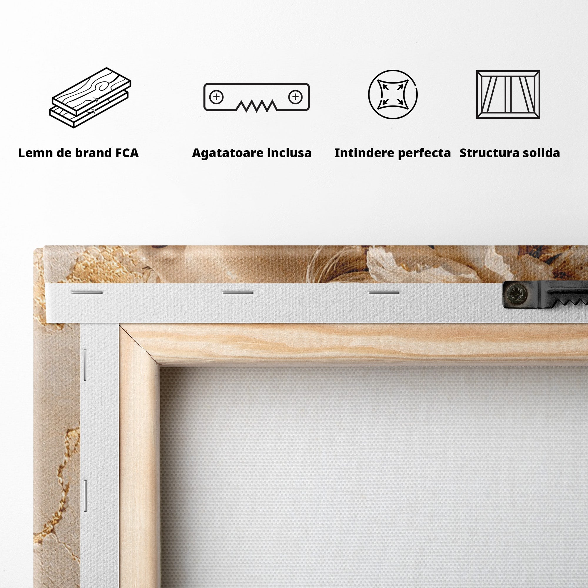 Tablou Canvas Premium LuxCanva® PI1424, Zeița Florilor, Divin, Femeie, Portret, Eleganță, Culori Vibrante, Living, Dormitor