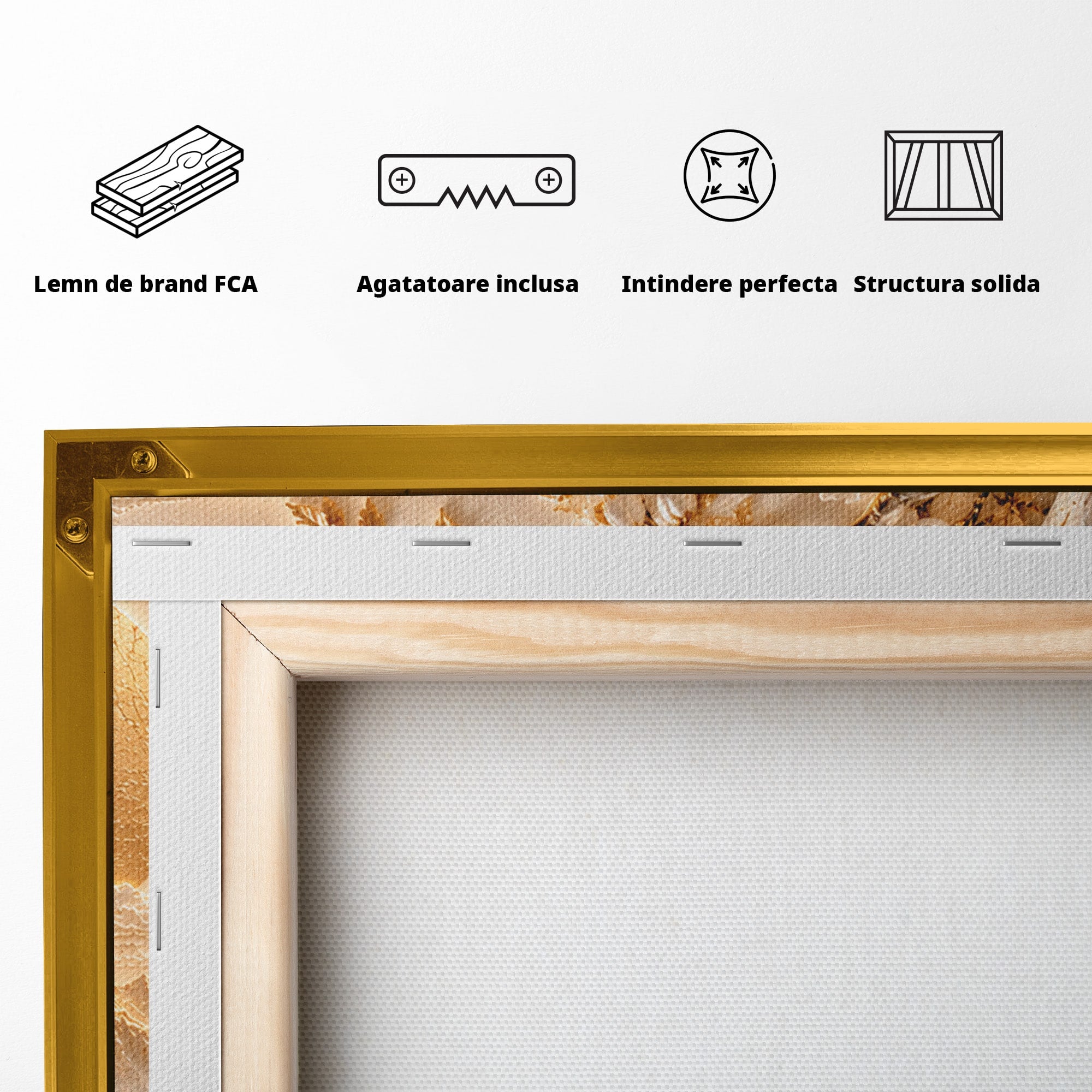 Tablou Canvas Premium LuxCanva® PI1429, Peisaj Montan cu Cascada, Priveliste, Visare, Copac, Natura, Apus, Culori Vibrante, Living, Dormitor