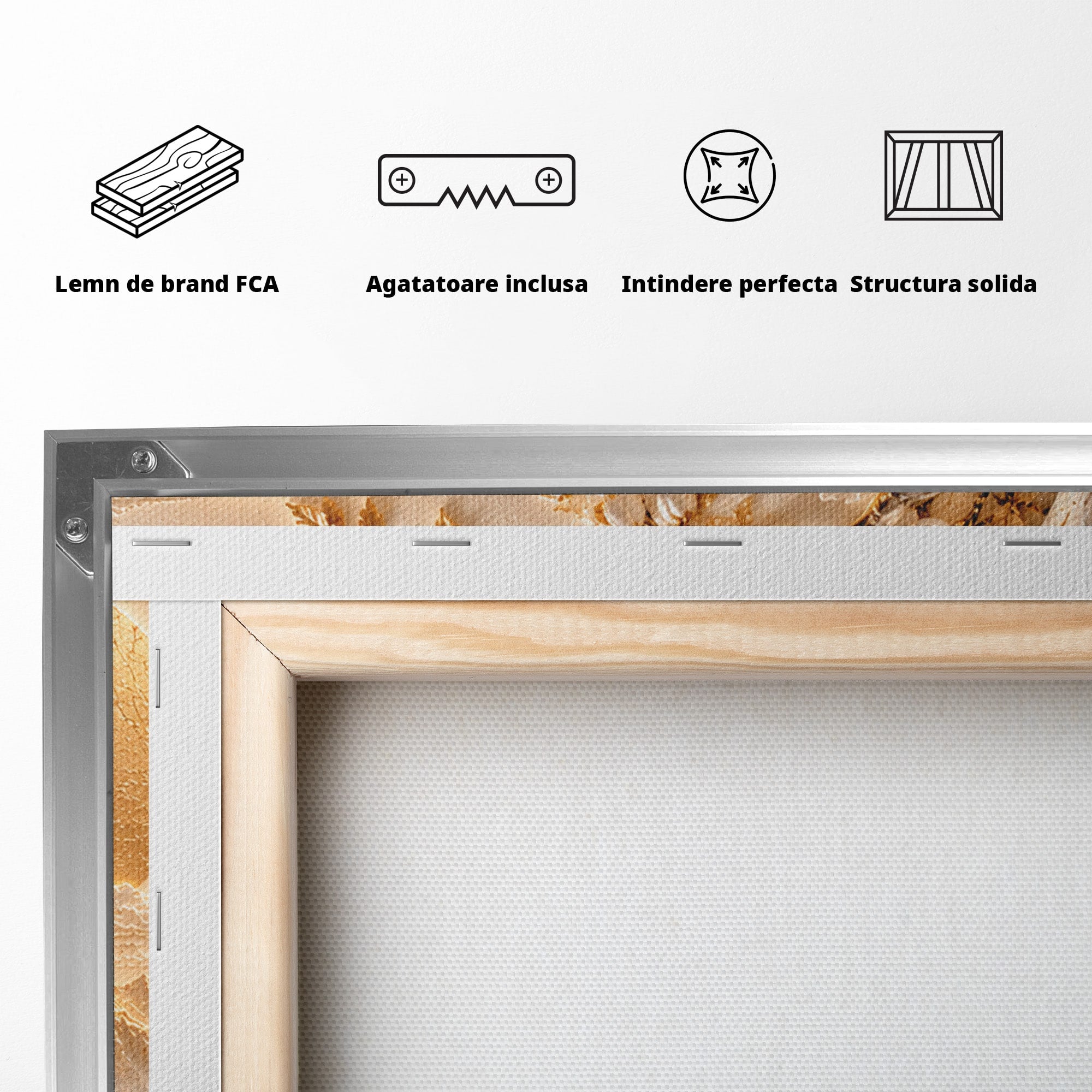 Tablou Canvas Premium LuxCanva® PI1429, Peisaj Montan cu Cascada, Priveliste, Visare, Copac, Natura, Apus, Culori Vibrante, Living, Dormitor