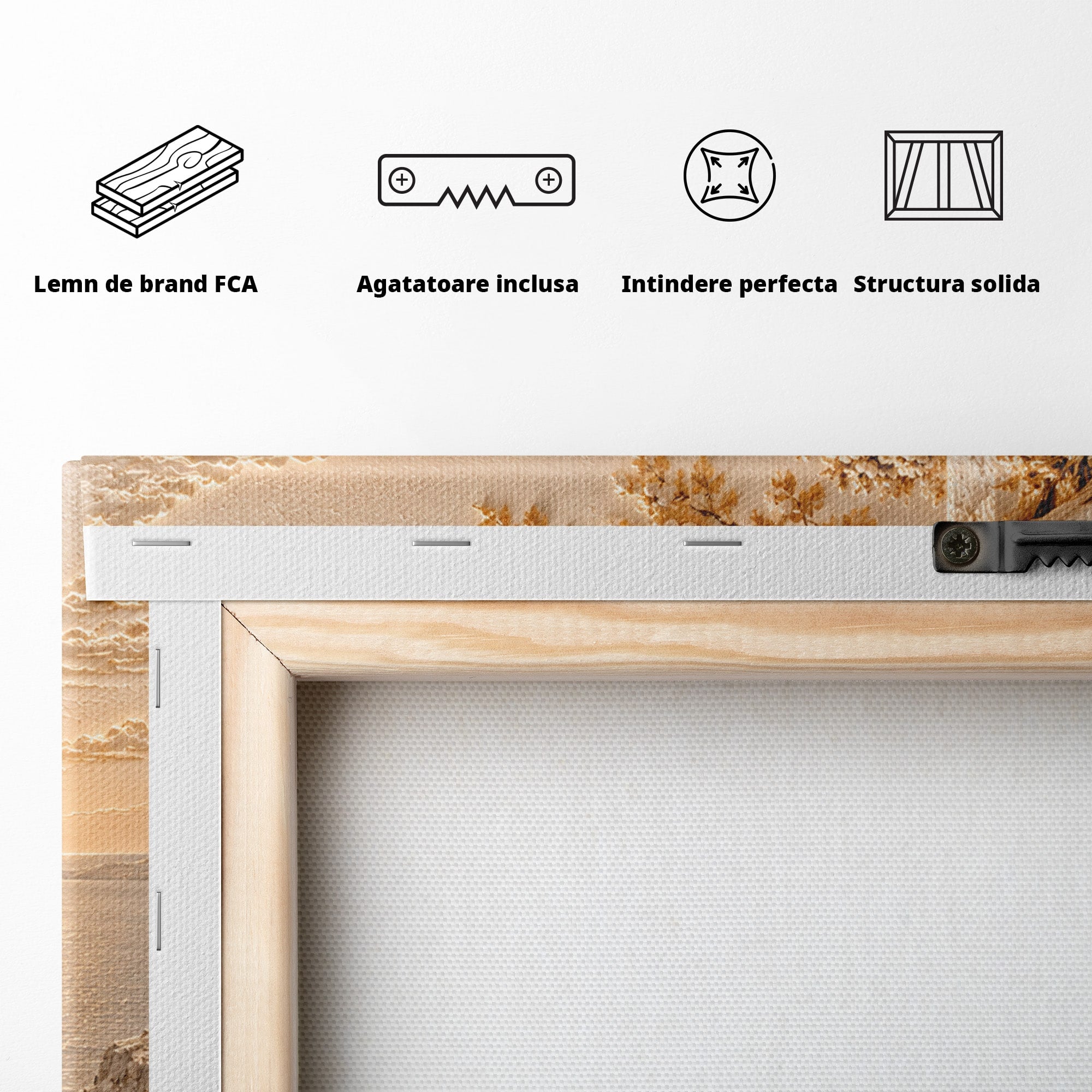 Tablou Canvas Premium LuxCanva® PI1432, Apus in Santorini, Vacanta, Apus, Mare, Peisaj, Escapada, Culori Vibrante, Living, Dormitor