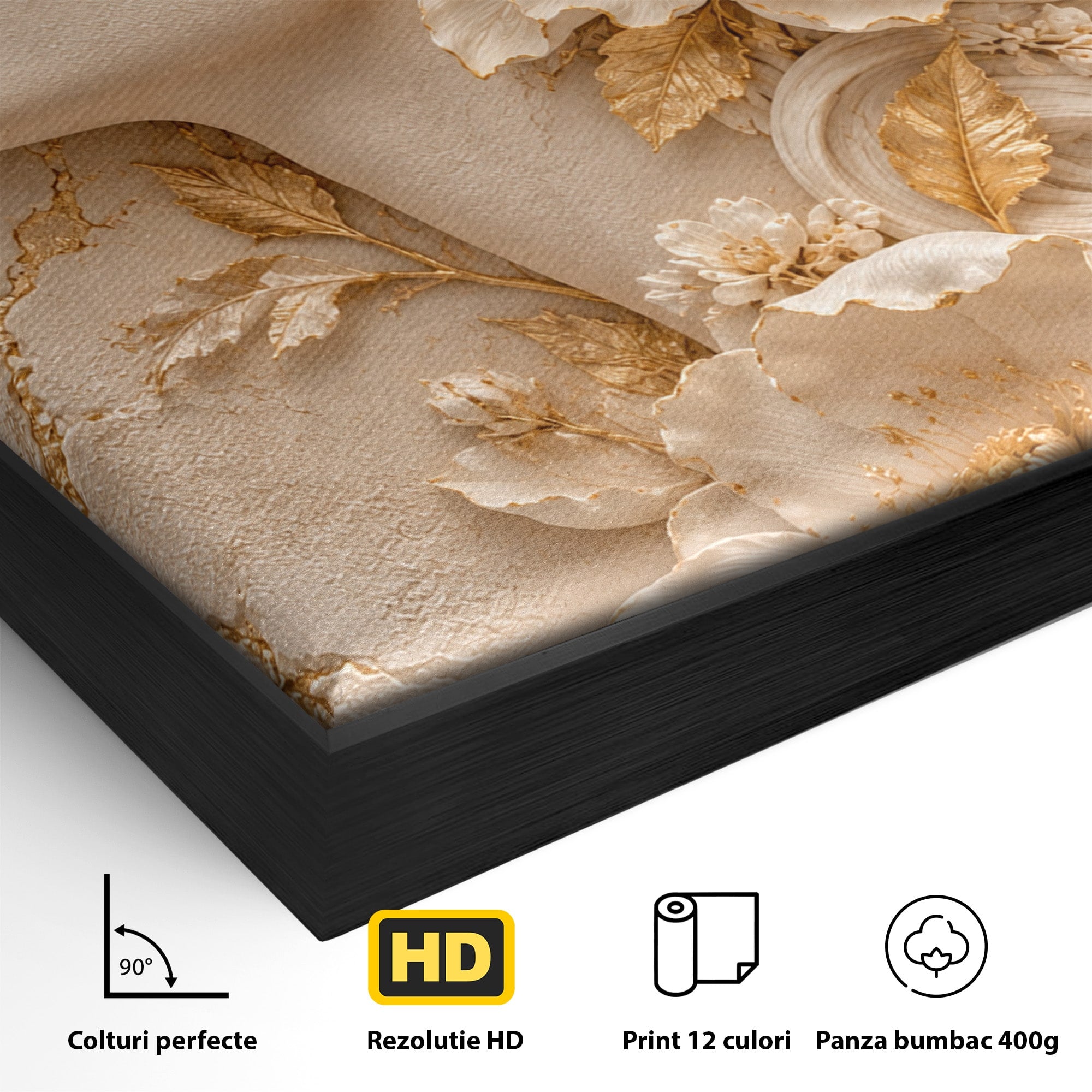 Tablou Canvas Premium LuxCanva® PI1434, Eleganta Florala, Femeie, Flori, Eleganta, Arta, Culori Vibrante, Living, Dormitor, Salon